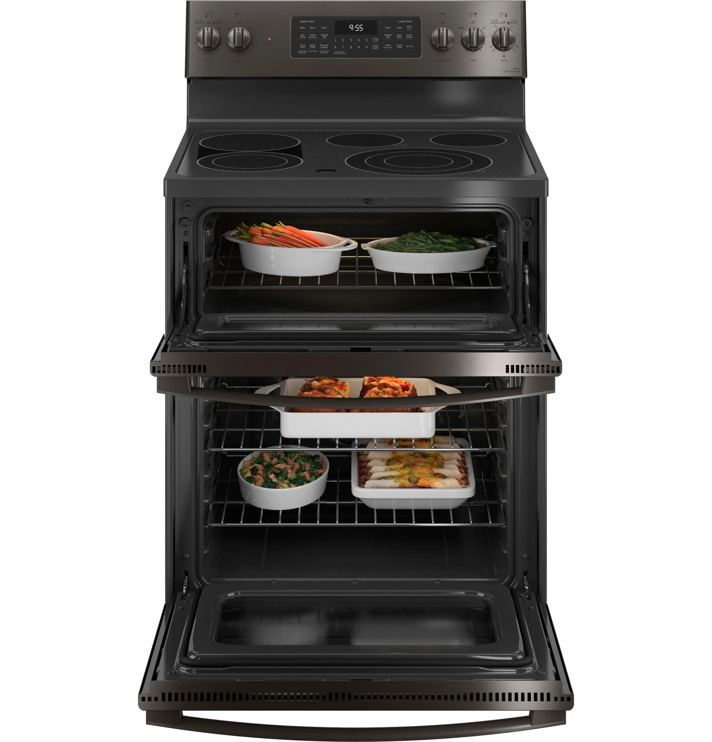 PB965BPTS GE Profile™ 30" Smart Free-Standing Electric Double Oven Convection Range with No Preheat Air Fry - Image 3