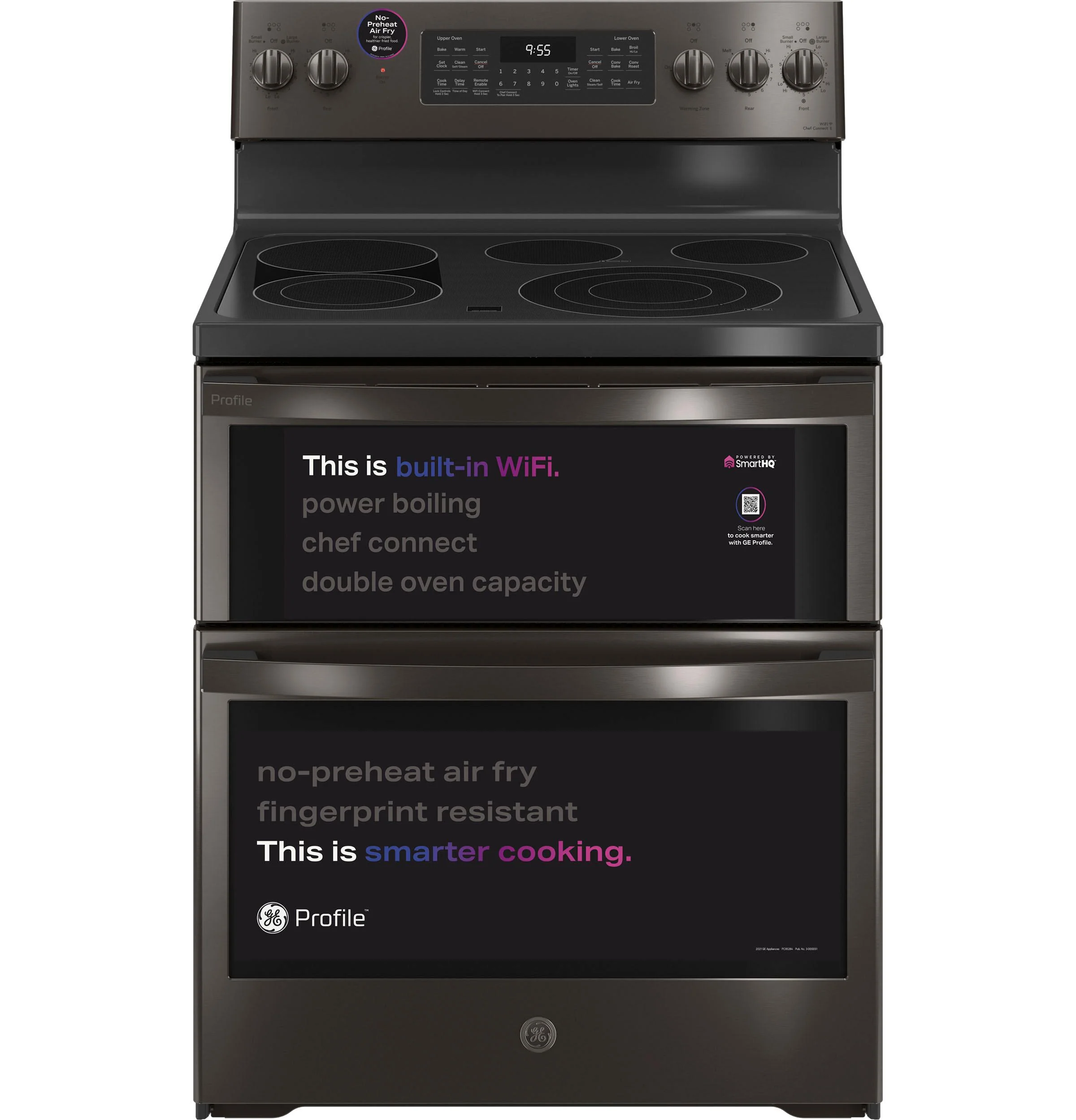 PB965BPTS GE Profile™ 30" Smart Free-Standing Electric Double Oven Convection Range with No Preheat Air Fry - Image 8