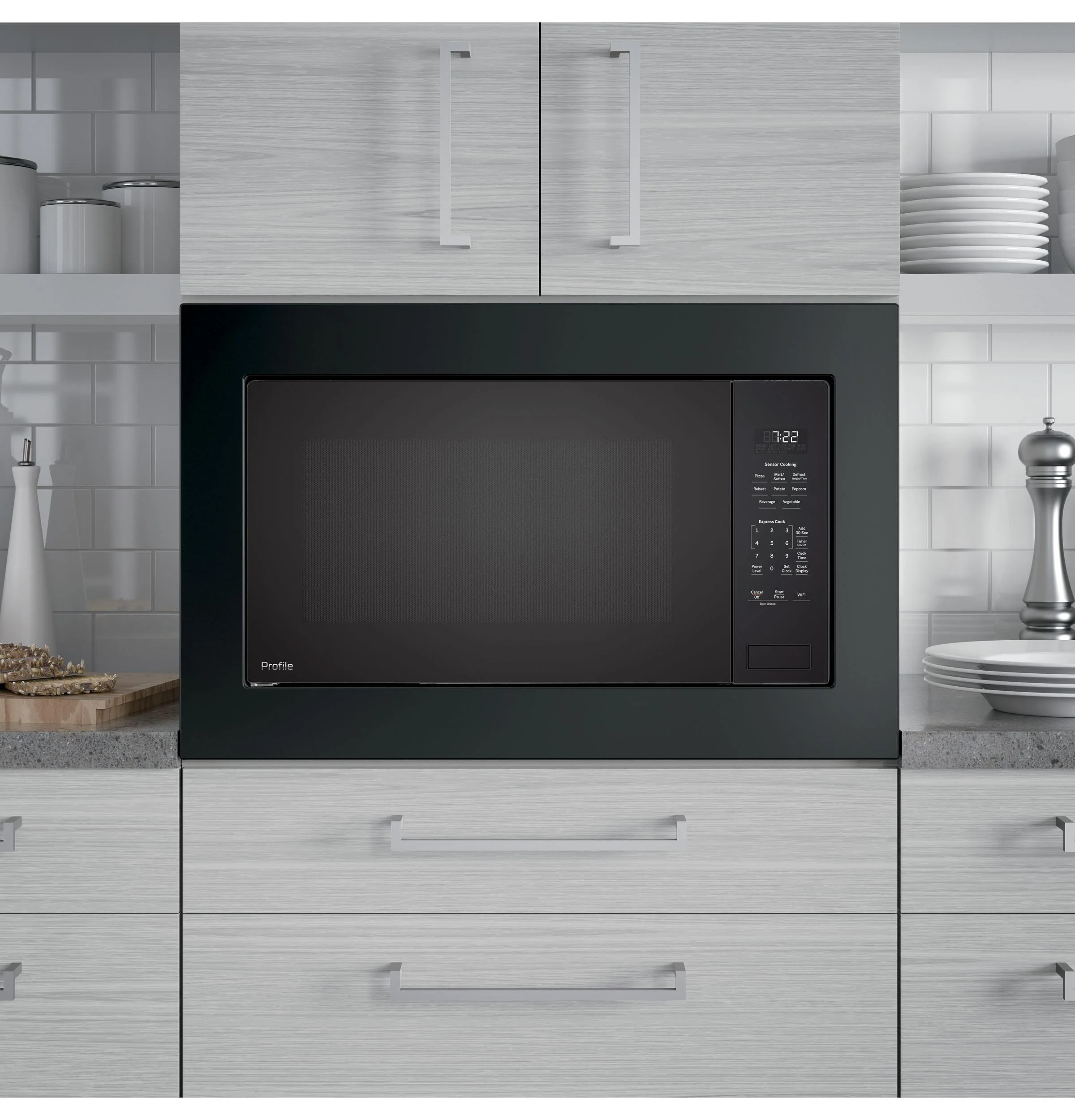 PCWK22U1WBB GE Profile™ 2.2 Cu. Ft. Built-In Sensor Microwave Oven - Image 7