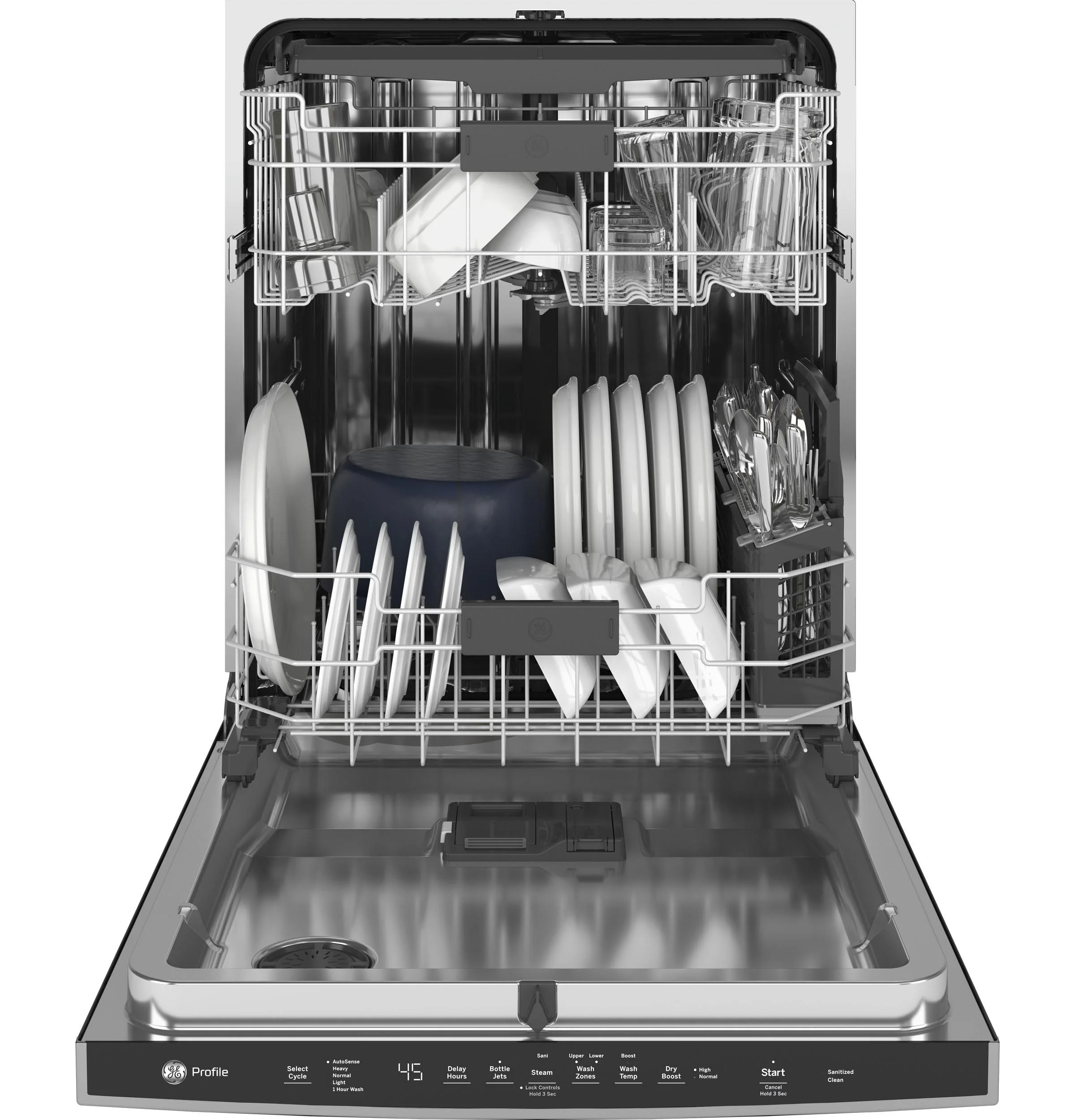 GE Profile™ Fingerprint Resistant Top Control with Stainless Steel Interior Dishwasher with Sanitize Cycle & Dry Boost with Fan Assist - Image 6