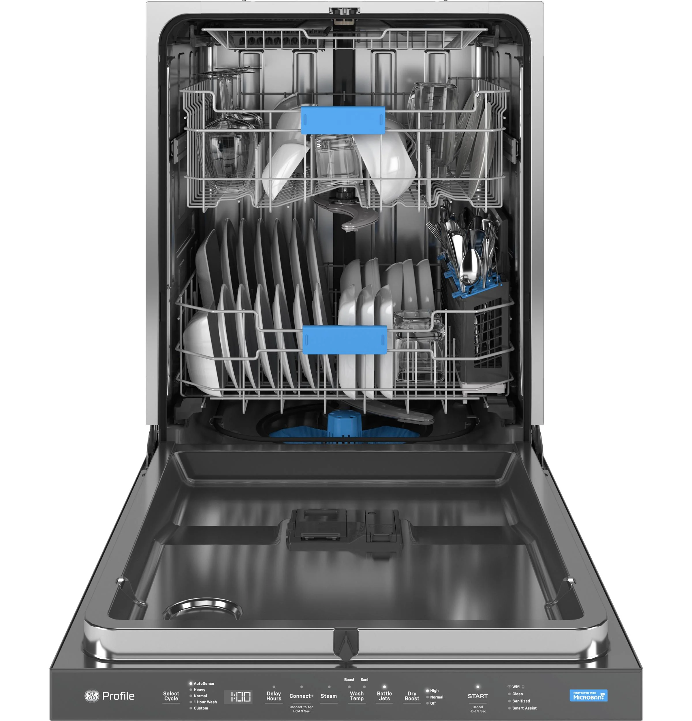 PDP715SYVFS GE Profile™ ENERGY STAR® Fingerprint Resistant Top Control Stainless Interior Dishwasher with Microban™ Antimicrobial Technology - Image 5