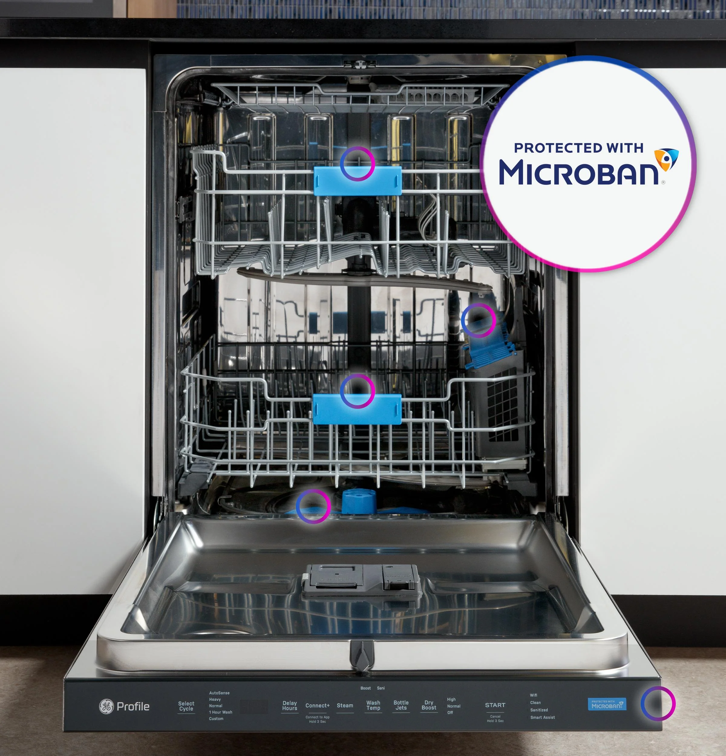 PDP715SYVFS GE Profile™ ENERGY STAR® Fingerprint Resistant Top Control Stainless Interior Dishwasher with Microban™ Antimicrobial Technology - Image 8