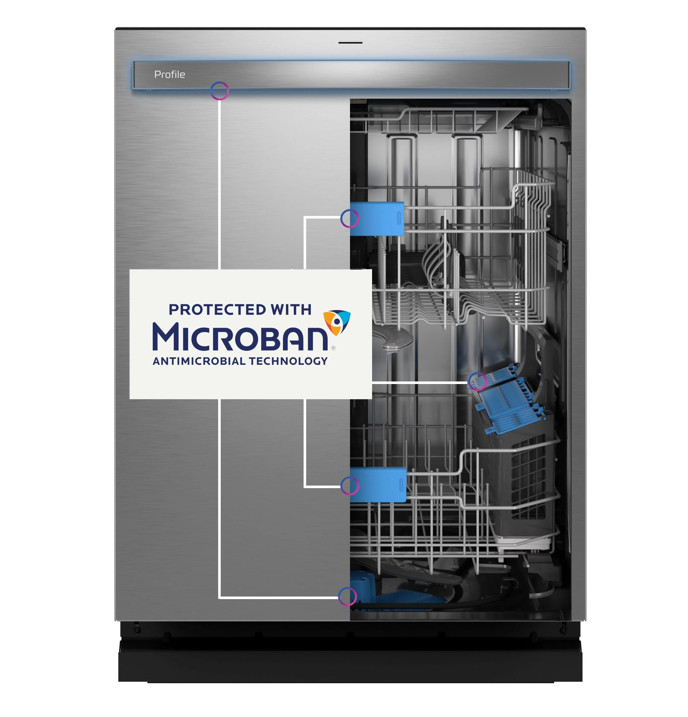 PDP795SYVFS GE Profile™ ENERGY STAR Smart UltraFresh System Dishwasher with Microban™ Antimicrobial Technology with Deep Clean Washing 3rd Rack, 39 dBA - Image 7