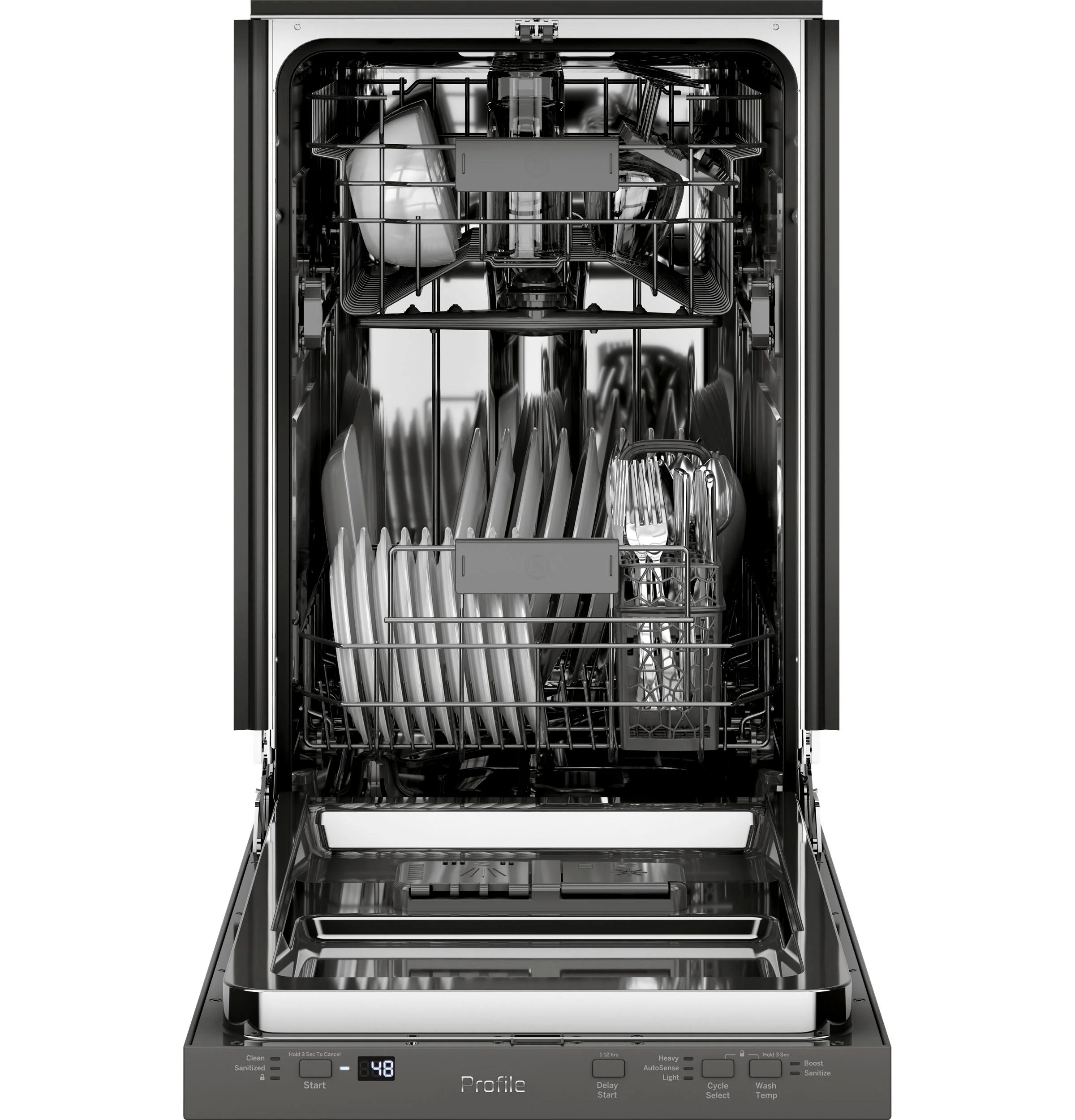 PDT145SSLSS GE Profile™ ENERGY STAR® 18" ADA Compliant Stainless Steel Interior Dishwasher with Sanitize Cycle - Image 10