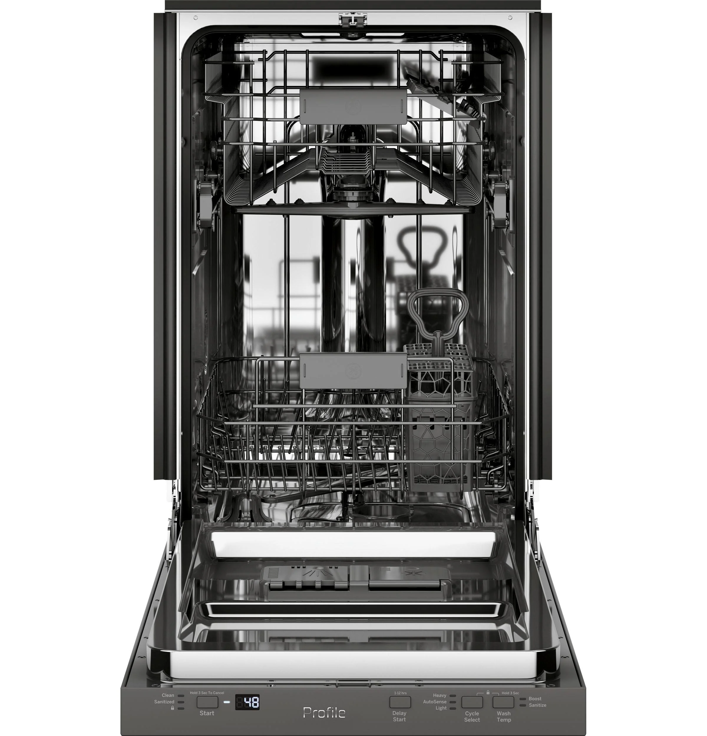 PDT145SSLSS GE Profile™ ENERGY STAR® 18" ADA Compliant Stainless Steel Interior Dishwasher with Sanitize Cycle - Image 9