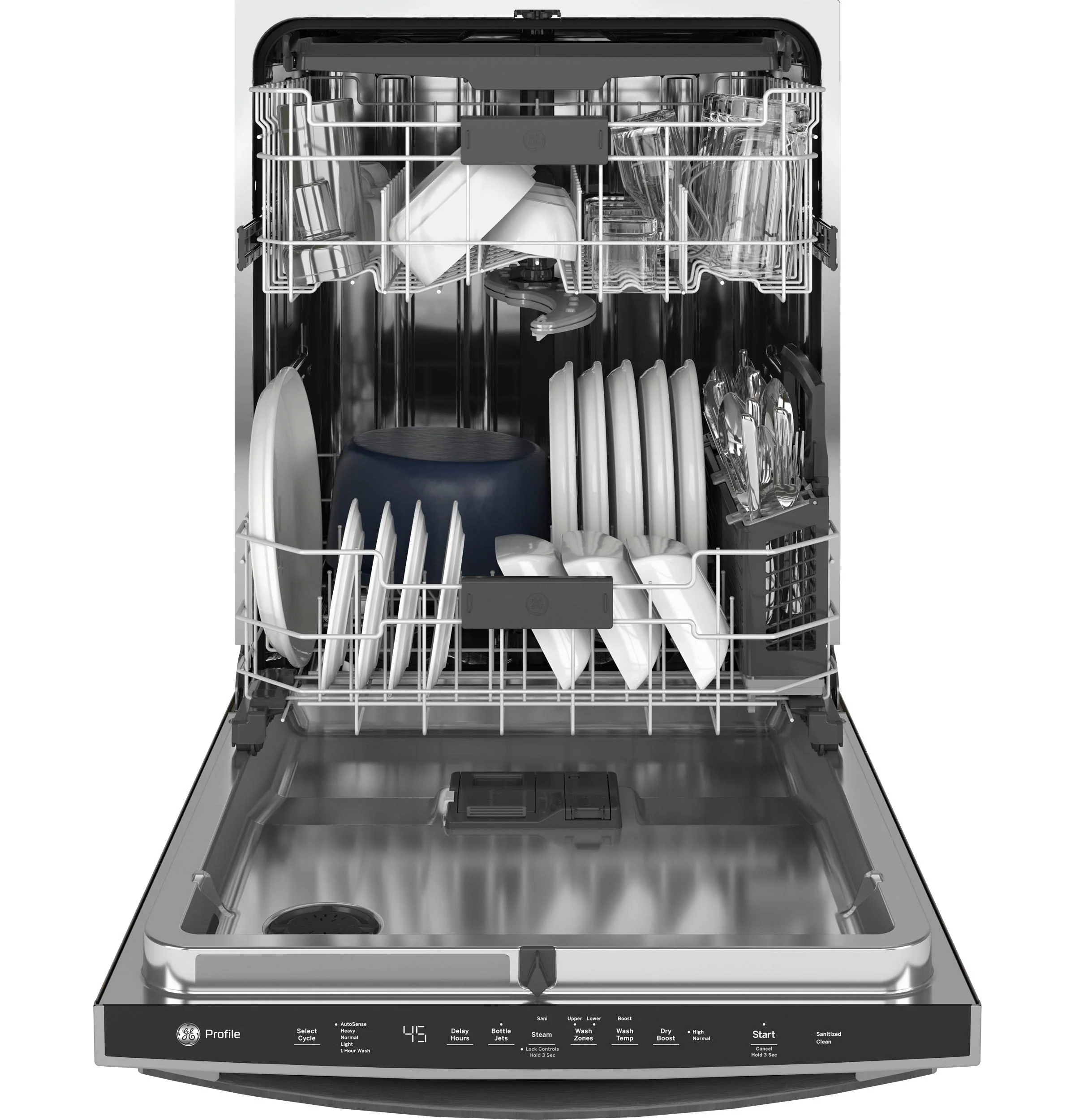 GE Profile™ Fingerprint Resistant Top Control with Stainless Steel Interior Dishwasher with Sanitize Cycle & Dry Boost with Fan Assist - Image 6