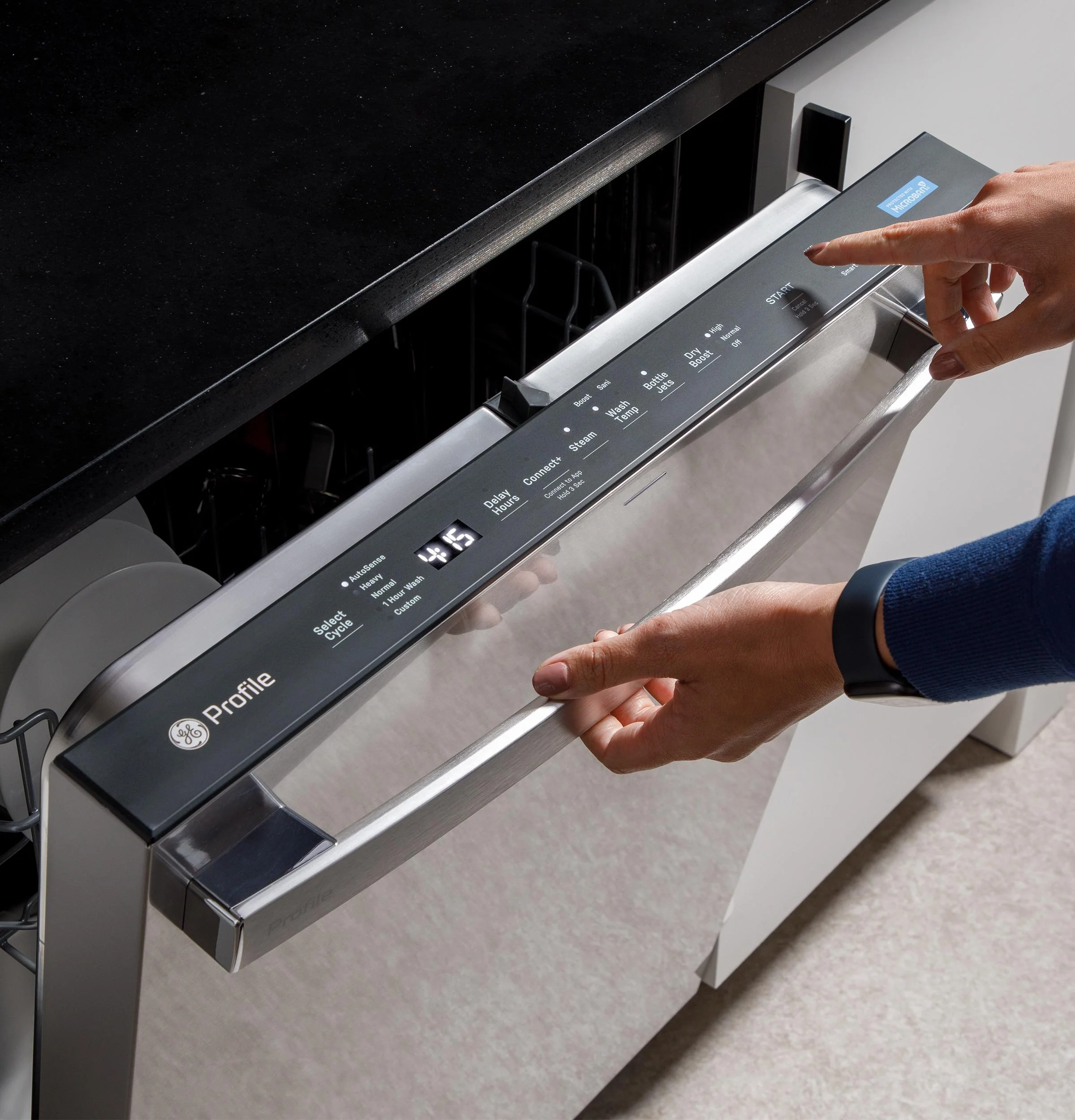 PDT715SYVFS GE Profile™ ENERGY STAR® Fingerprint Resistant Top Control Stainless Interior Dishwasher with Microban™ Antimicrobial Technology - Image 11