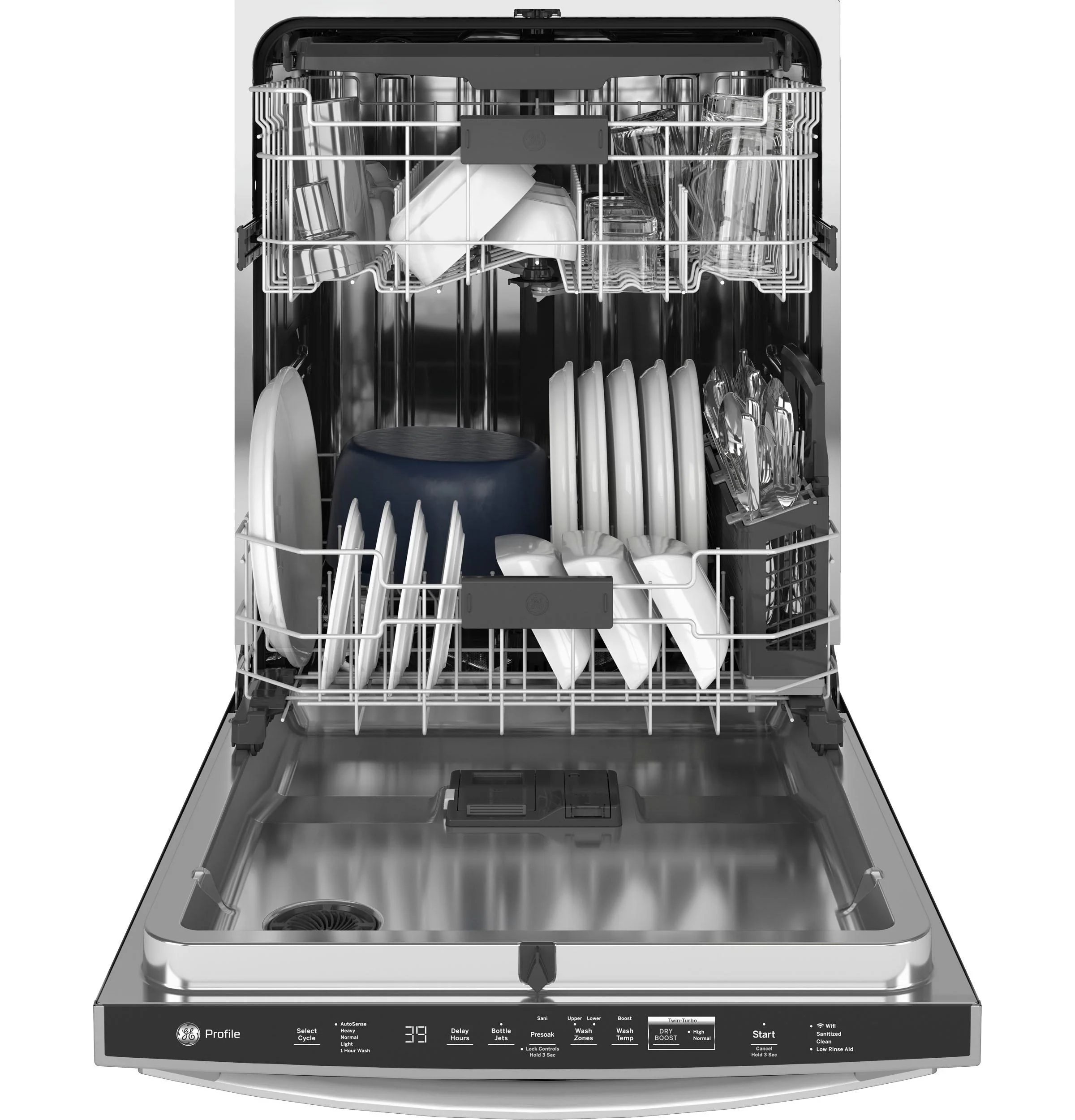 GE Profile™ ENERGY STAR® Fingerprint Resistant Top Control with Stainless Steel Interior Dishwasher with Sanitize Cycle - Image 8