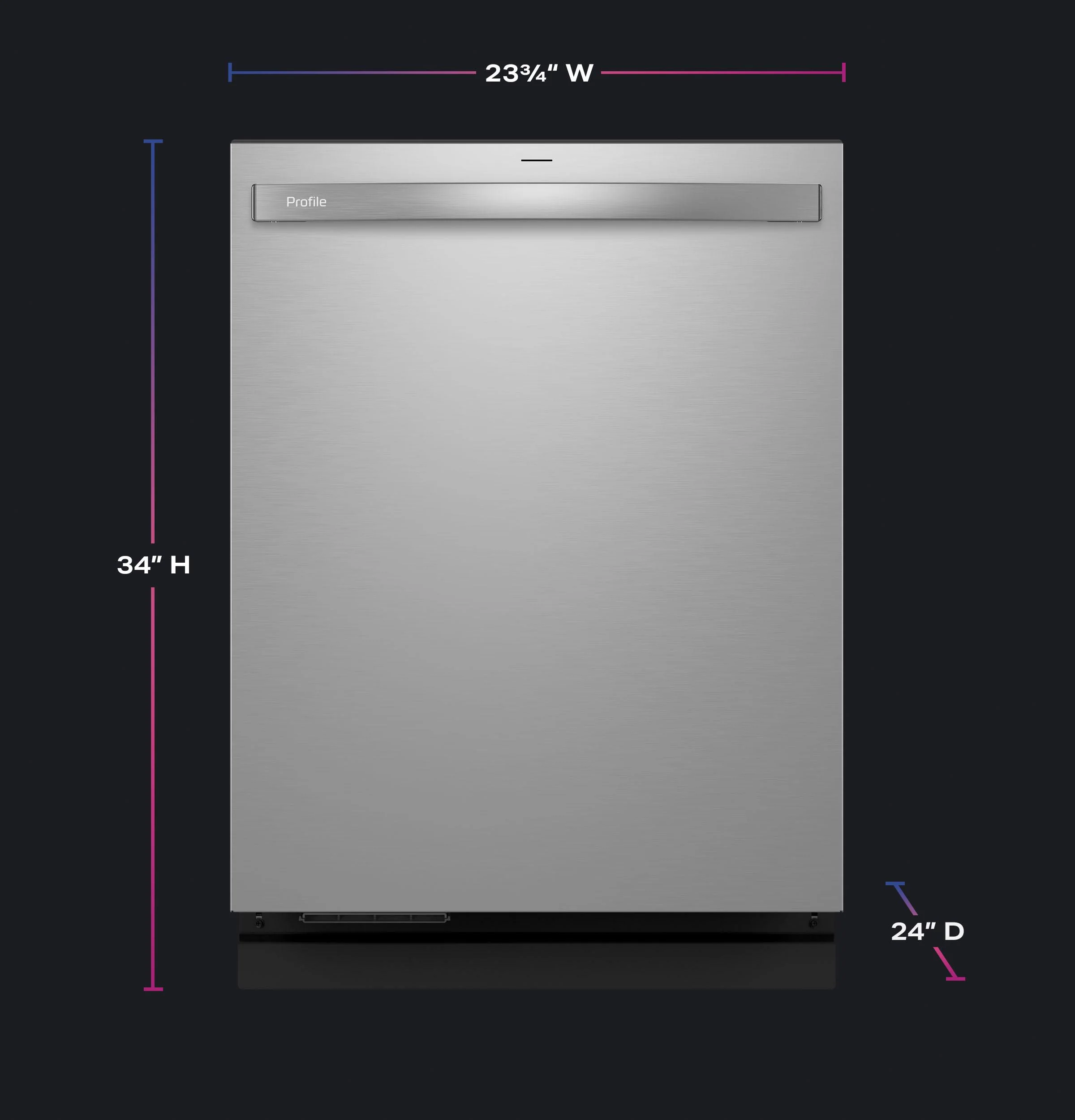 PDT795SYVFS GE Profile™ ENERGY STAR Smart UltraFresh System Dishwasher with Microban™ Antimicrobial Technology with Deep Clean Washing 3rd Rack, 39 dBA - Image 25