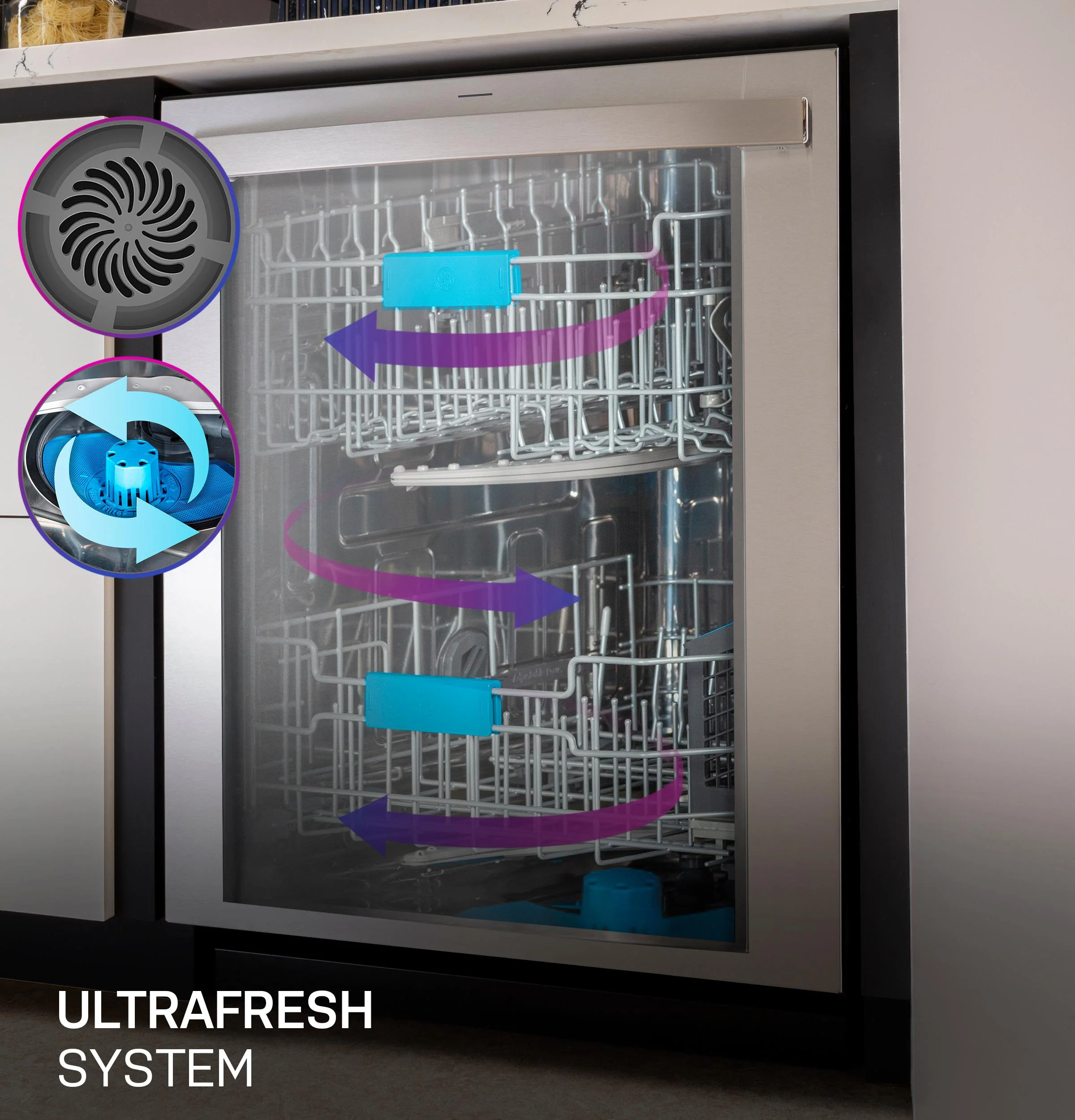PDT795SYVFS GE Profile™ ENERGY STAR Smart UltraFresh System Dishwasher with Microban™ Antimicrobial Technology with Deep Clean Washing 3rd Rack, 39 dBA - Image 30