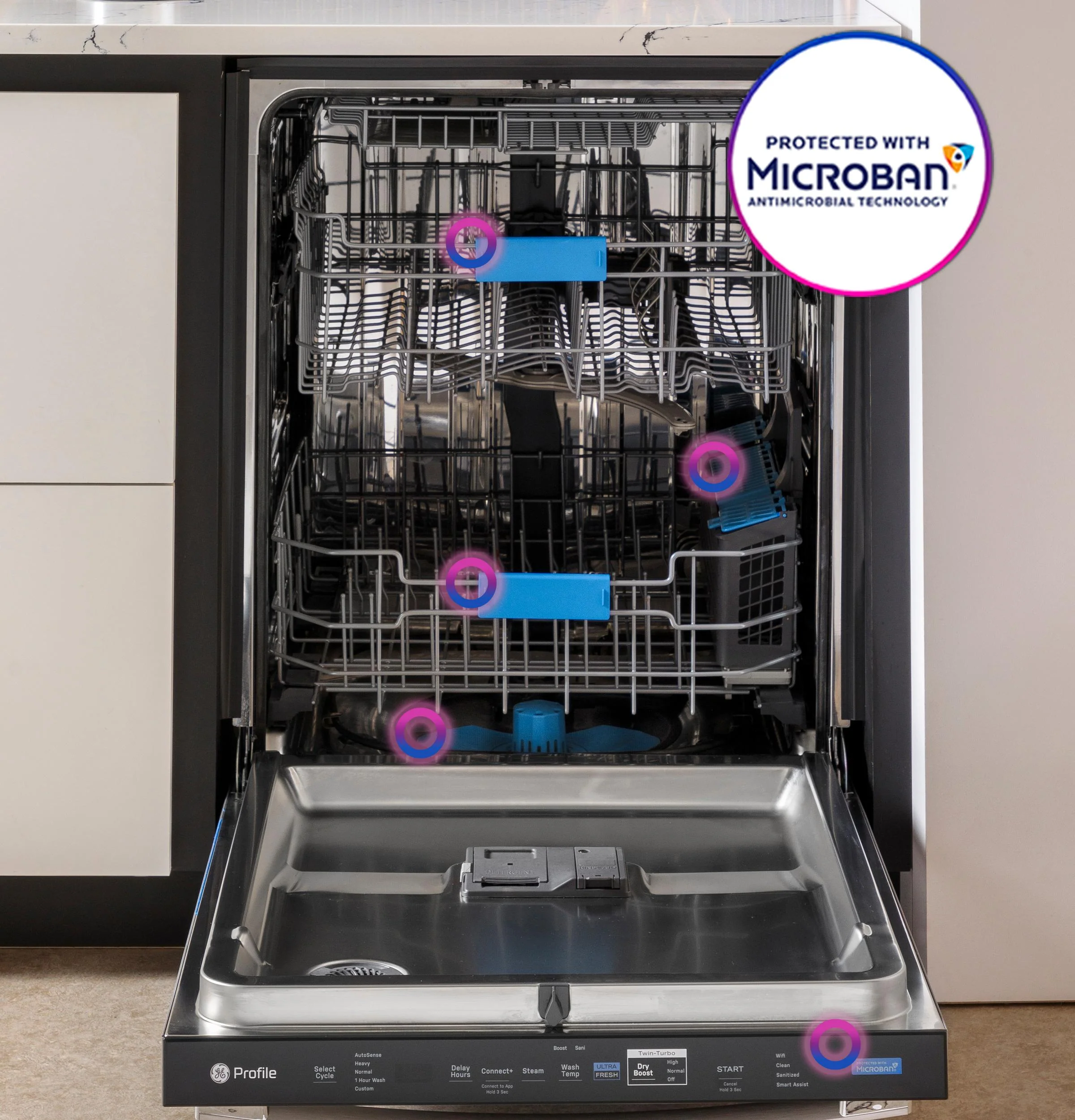 PDT795SYVFS GE Profile™ ENERGY STAR Smart UltraFresh System Dishwasher with Microban™ Antimicrobial Technology with Deep Clean Washing 3rd Rack, 39 dBA - Image 32