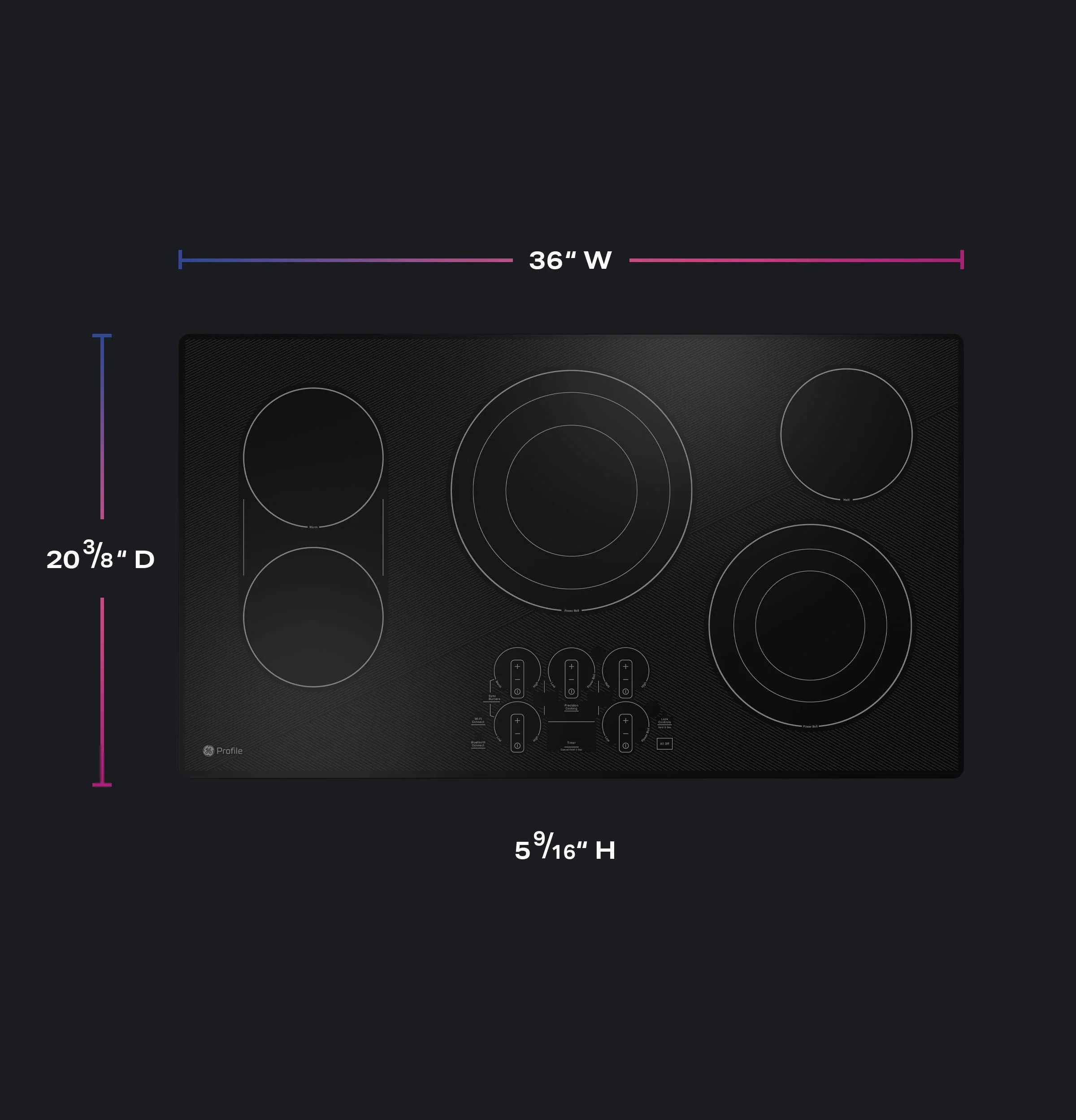 PEP9036DTBB GE Profile™ 36" Built-In Touch Control Cooktop - Image 22