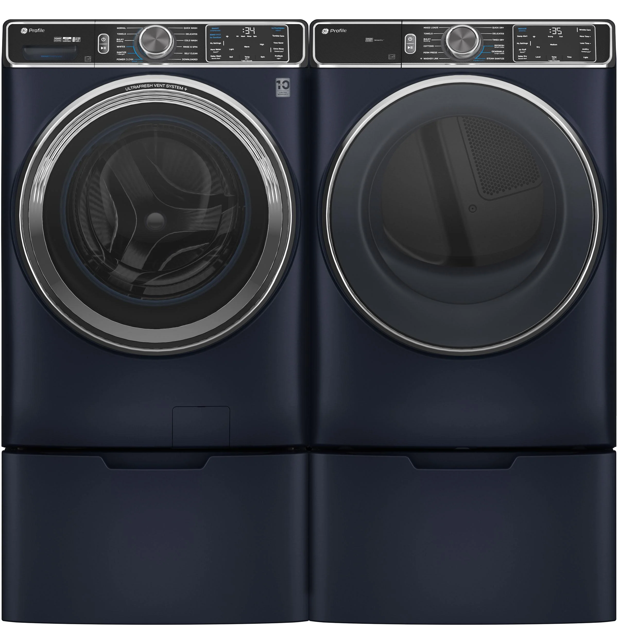 PFD87ESPVRS GE Profile™ 7.8 cu. ft. Capacity Smart Front Load Electric Dryer with Steam and Sanitize Cycle - Image 17