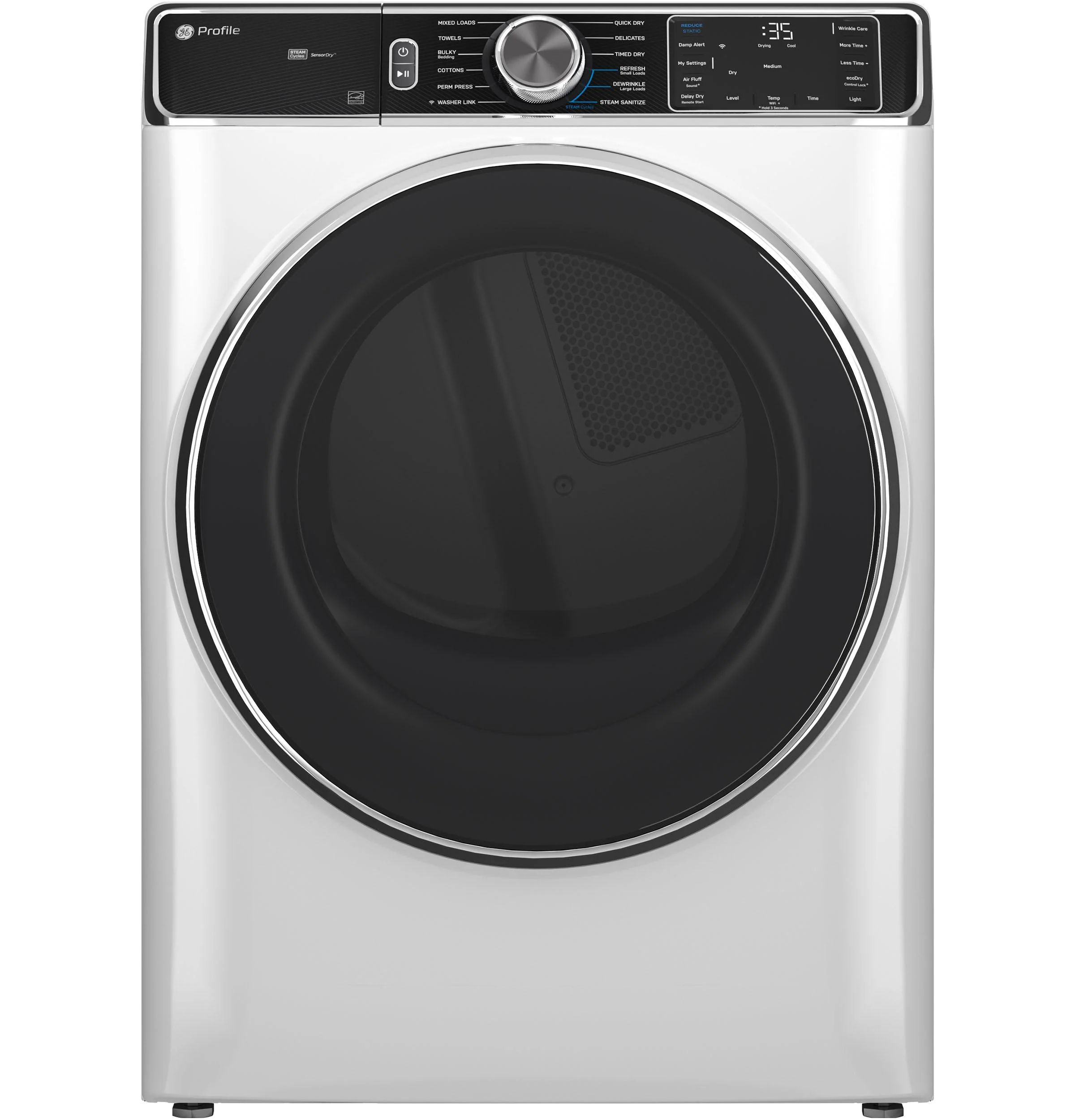 PFD87GSSVWW GE Profile™ 7.8 cu. ft. Capacity Smart Front Load Gas Dryer with Steam and Sanitize Cycle - Image 10