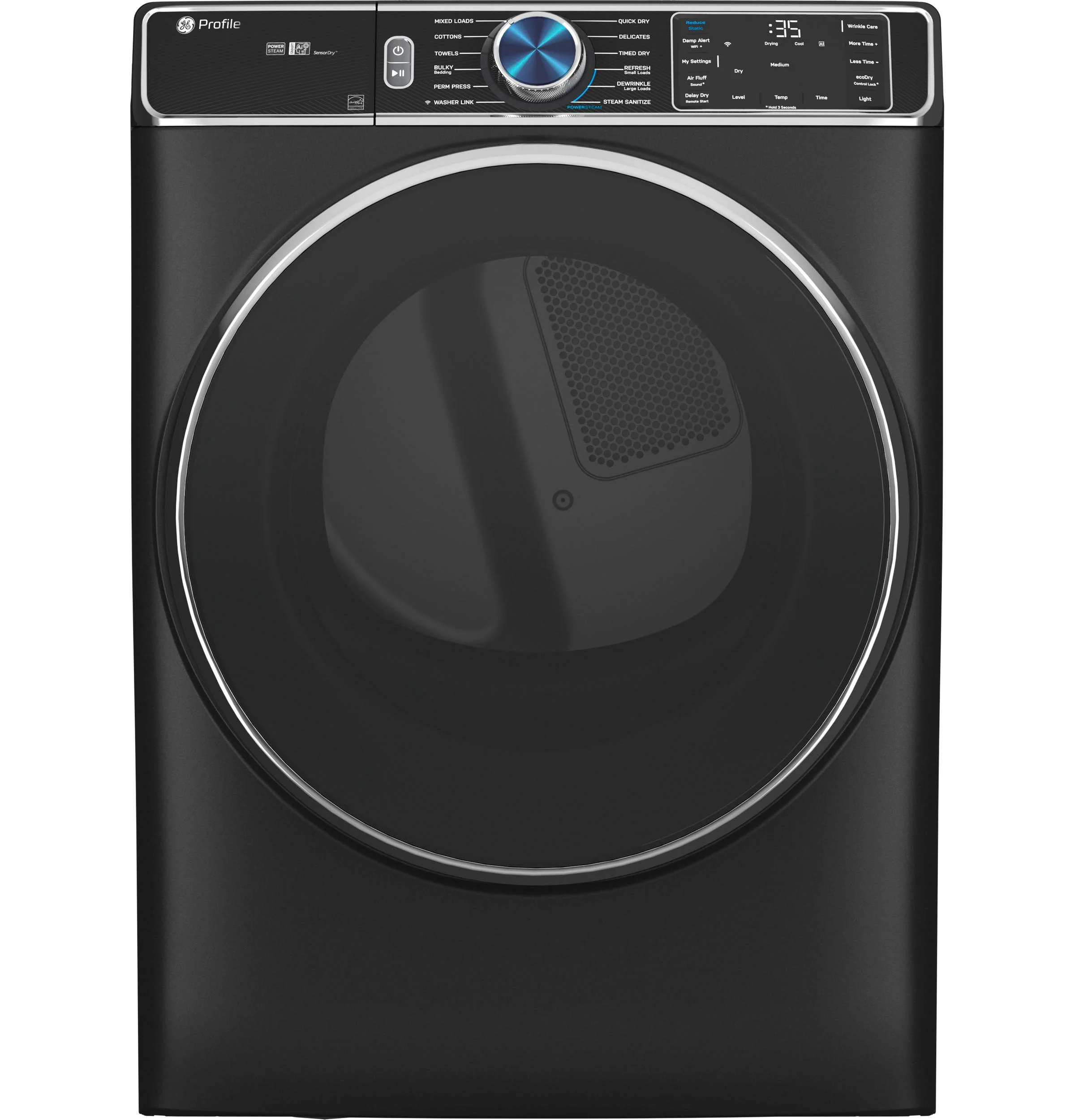 PFD95ESPTDS GE Profile™ ENERGY STAR® 7.8 cu. ft. Capacity Smart Front Load Electric Dryer with Steam and Sanitize Cycle - Image 29