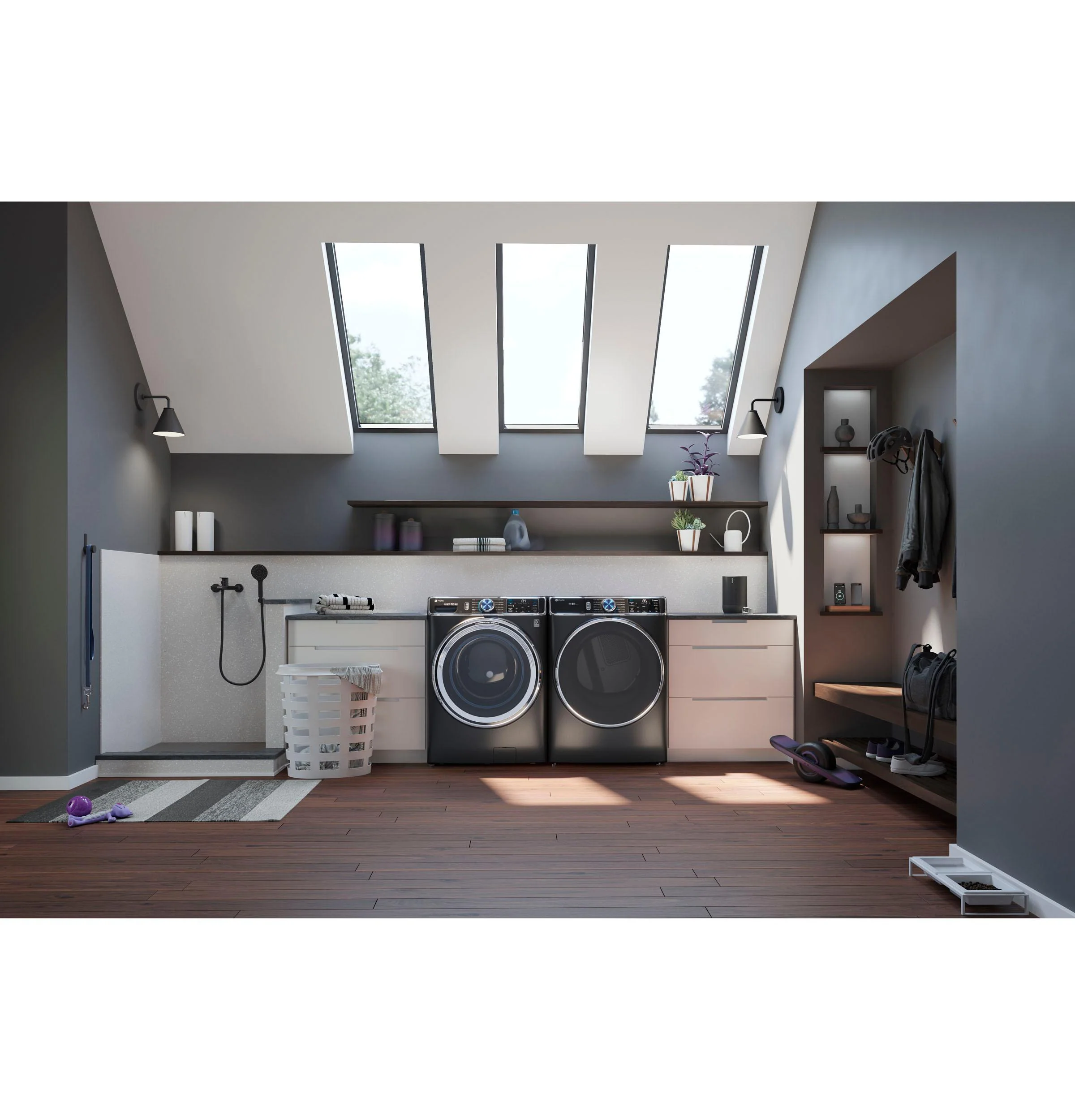 PFD95ESPTDS GE Profile™ ENERGY STAR® 7.8 cu. ft. Capacity Smart Front Load Electric Dryer with Steam and Sanitize Cycle - Image 42