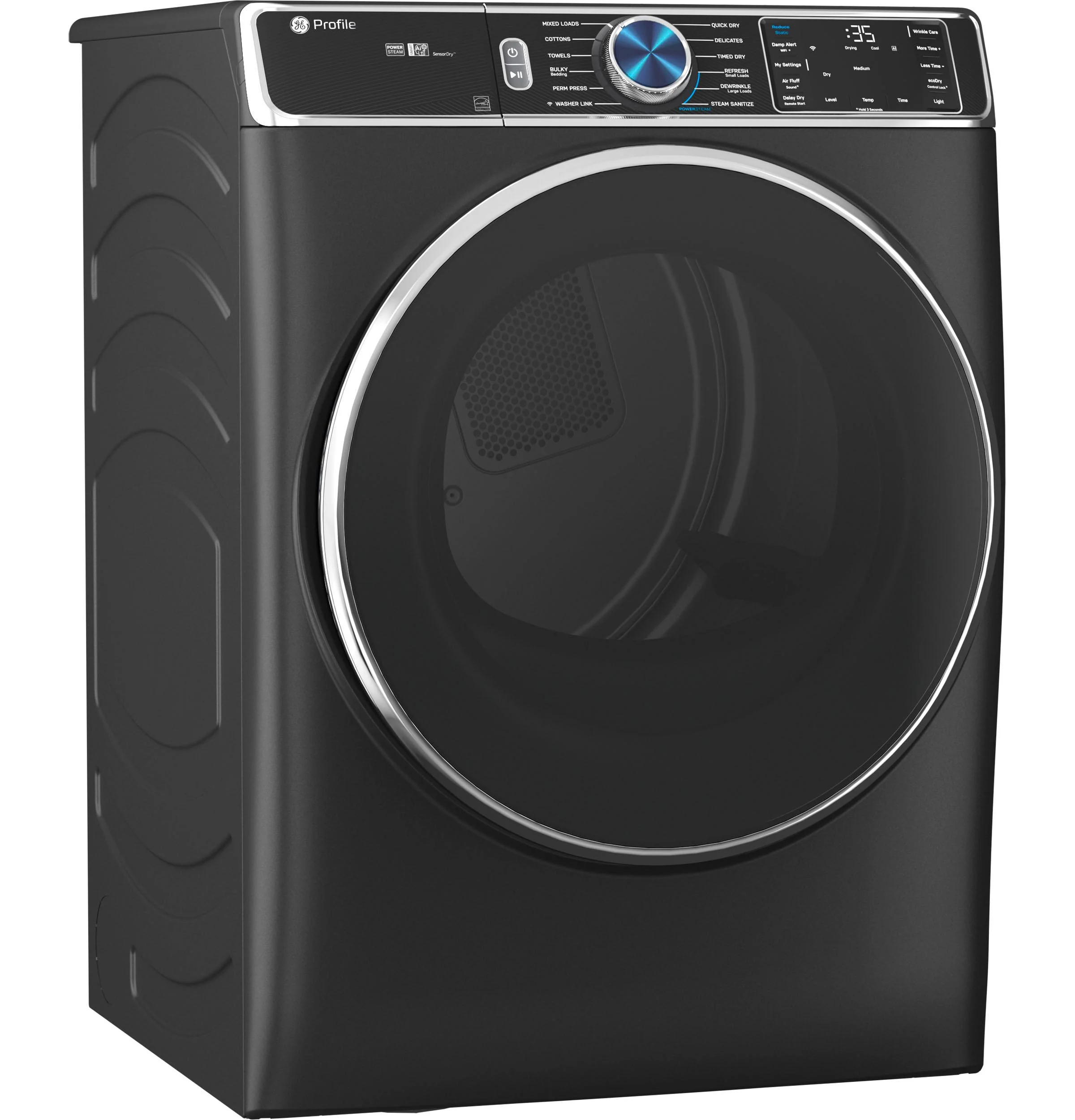PFD95ESPTDS GE Profile™ ENERGY STAR® 7.8 cu. ft. Capacity Smart Front Load Electric Dryer with Steam and Sanitize Cycle - Image 5