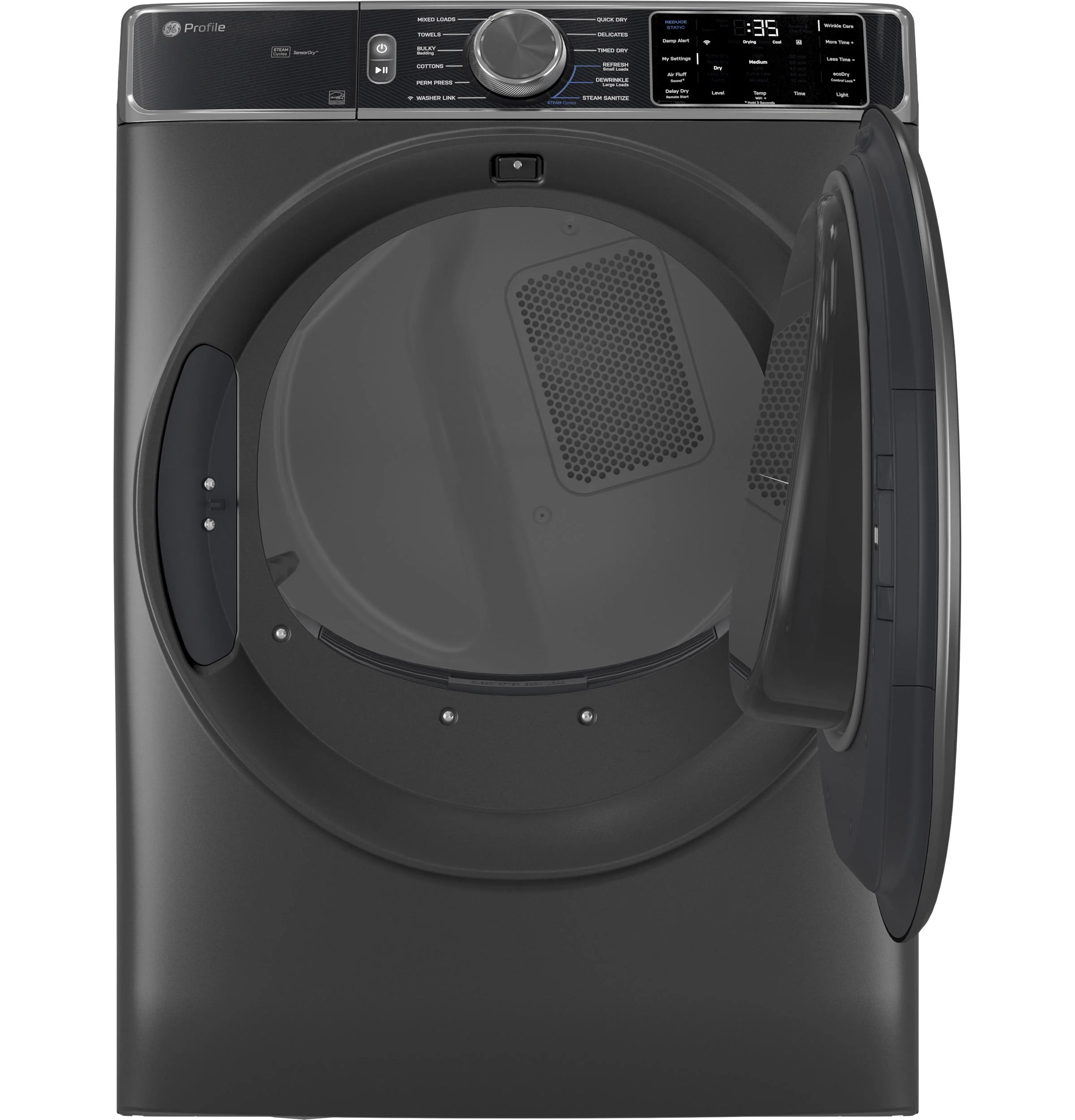 PFD95ESPWDS GE Profile™ ENERGY STAR® 7.8 cu. ft. Capacity Smart Front Load Electric Dryer with Steam and Sanitize Cycle - Image 2