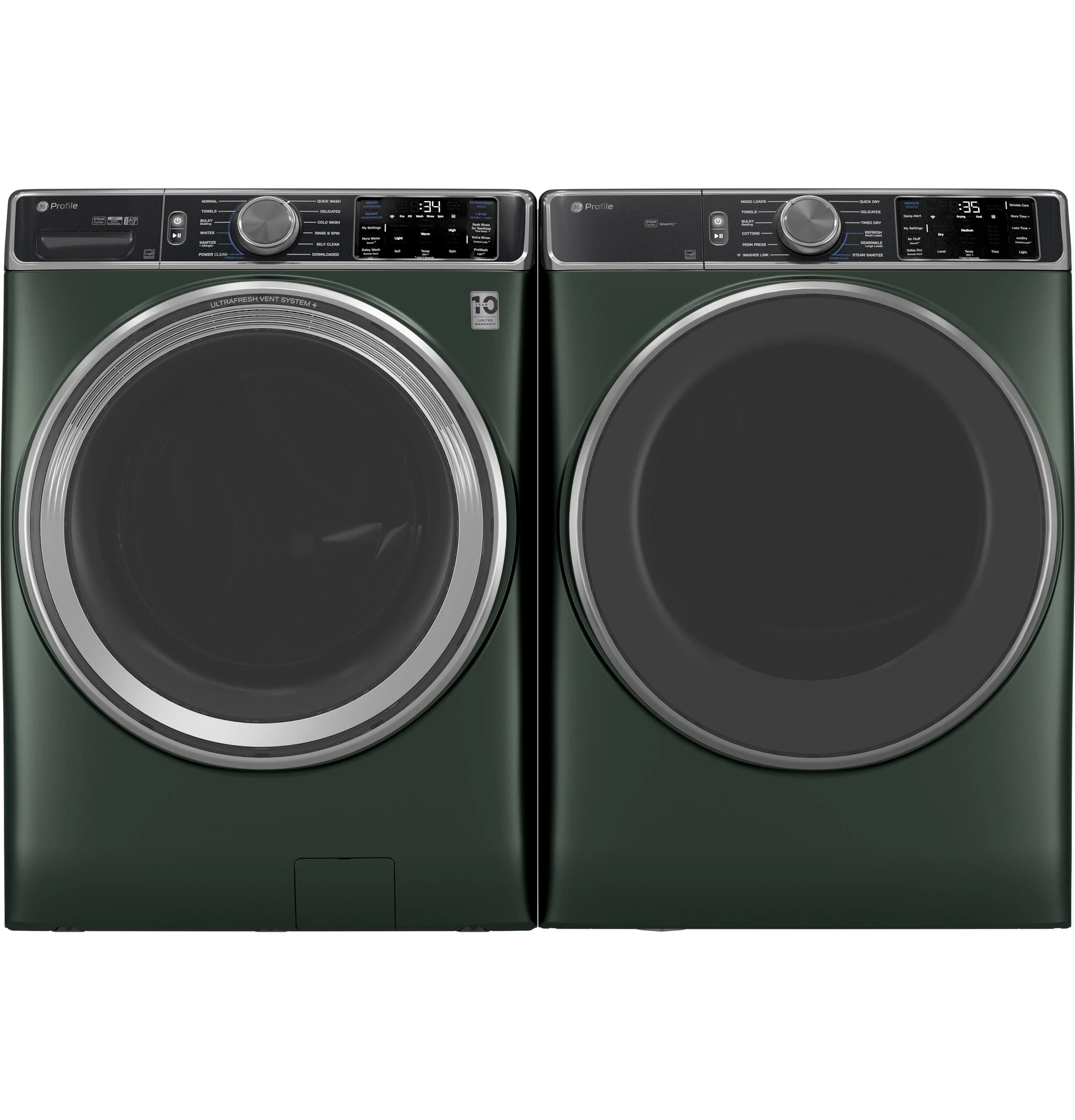 PFD95ESPWGN GE Profile™ ENERGY STAR® 7.8 cu. ft. Capacity Smart Front Load Electric Dryer with Steam and Sanitize Cycle - Image 8