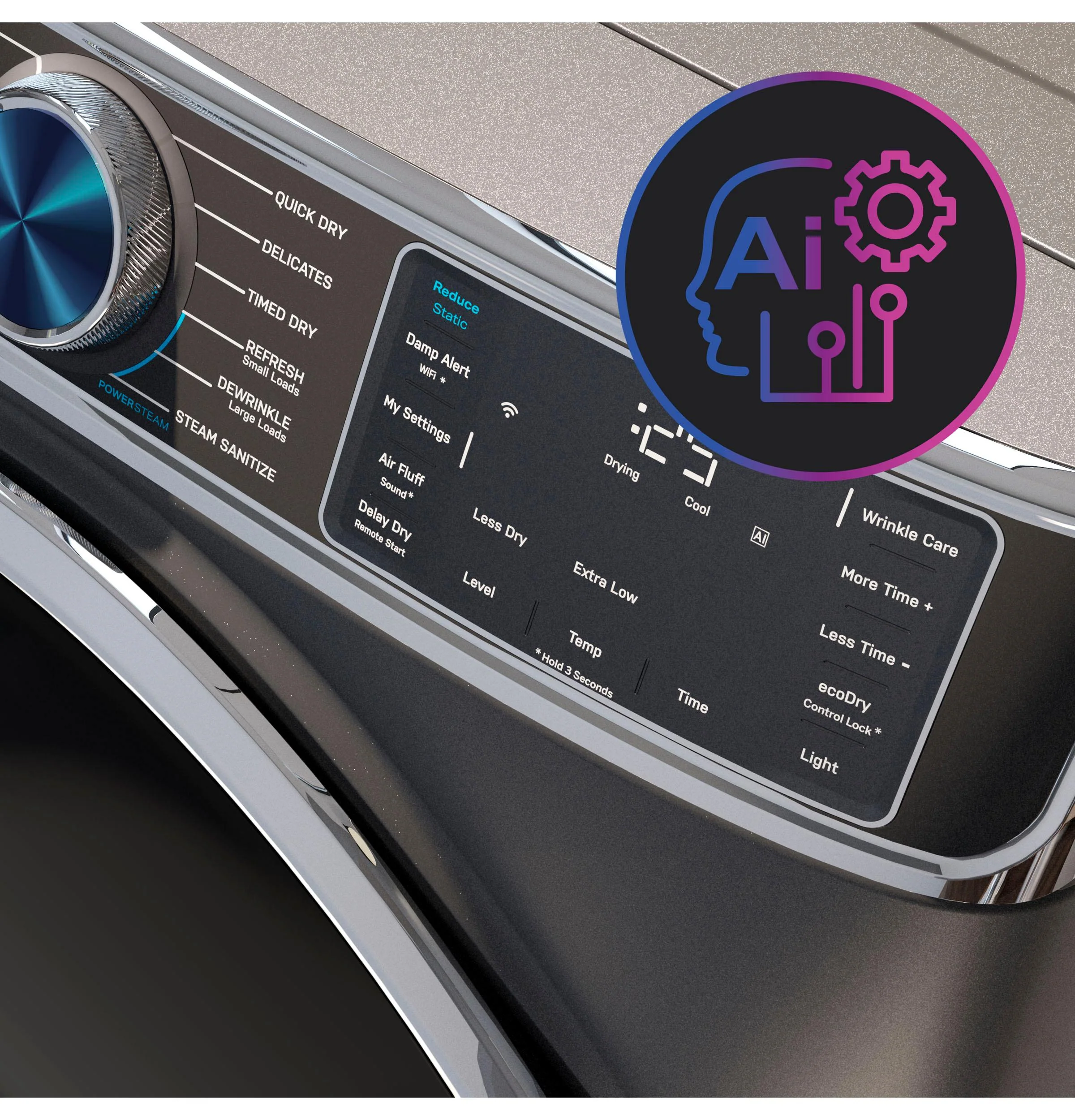 GE Profile™ ENERGY STAR® 7.8 cu. ft. Capacity Smart Front Load Gas Dryer with Steam and Sanitize Cycle - Image 27