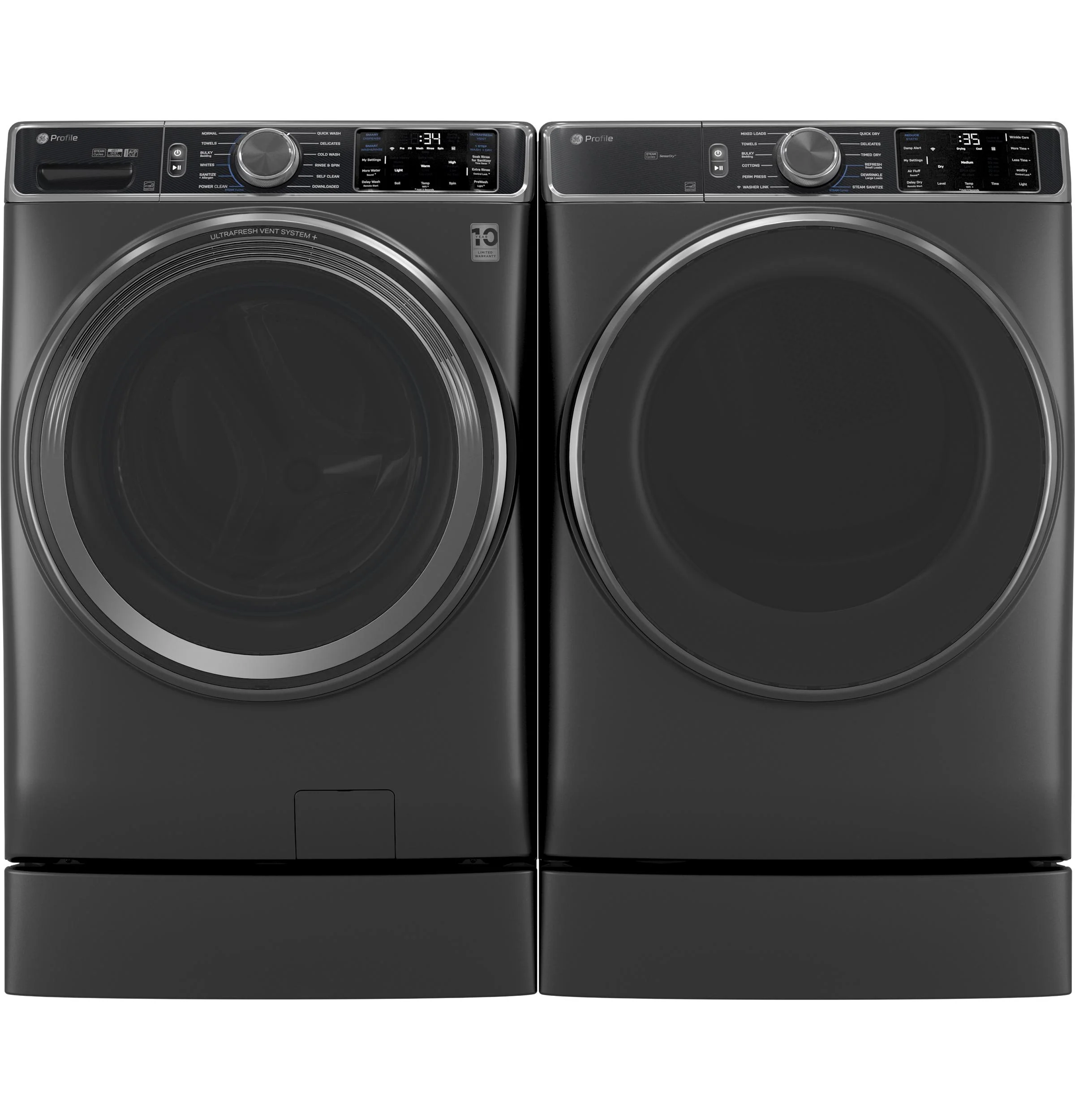 PFD95GSPWDS GE Profile™ ENERGY STAR® 7.8 cu. ft. Capacity Smart Front Load Gas Dryer with Steam and Sanitize Cycle - Image 9