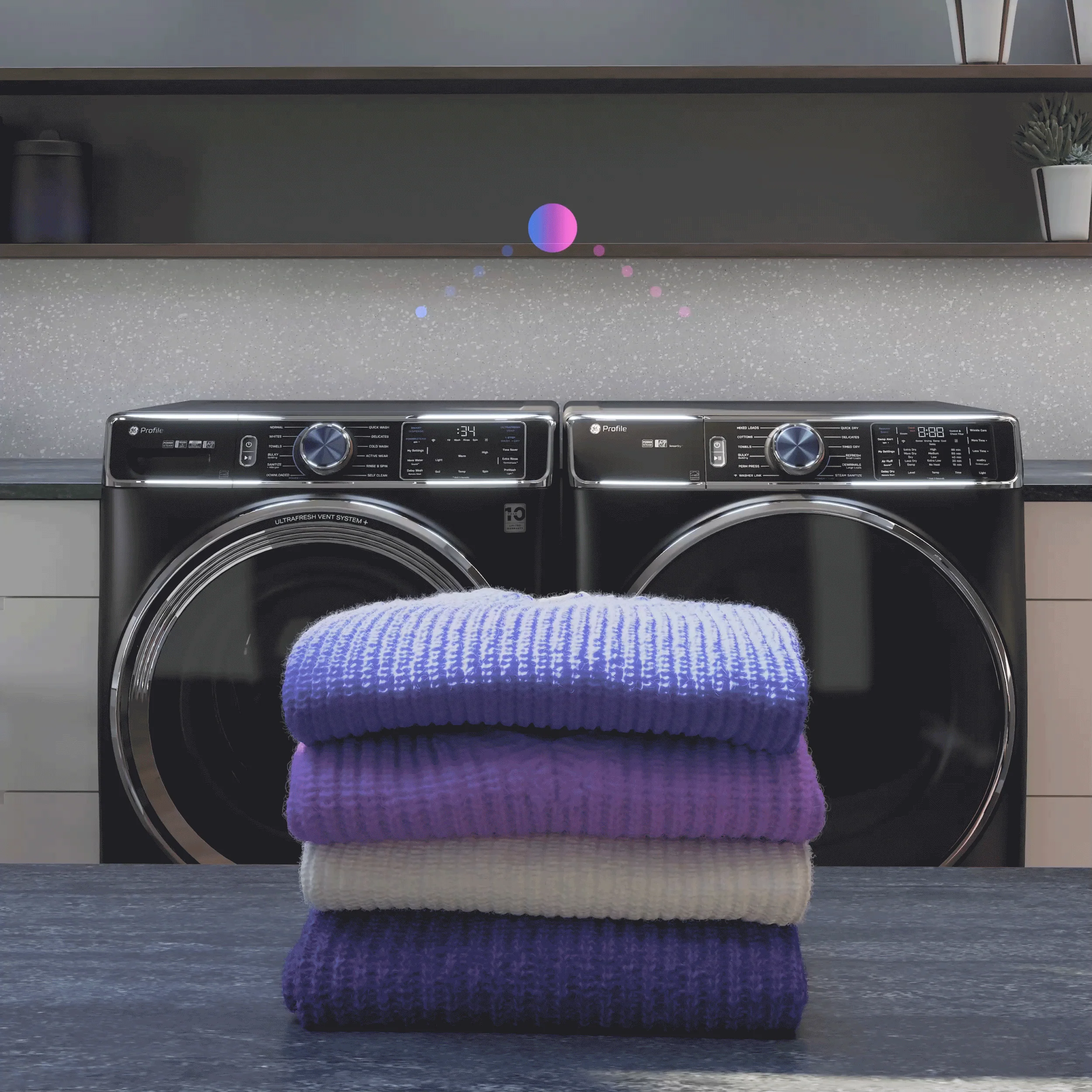 PFD95GSPWGN GE Profile™ ENERGY STAR® 7.8 cu. ft. Capacity Smart Front Load Gas Dryer with Steam and Sanitize Cycle - Image 19