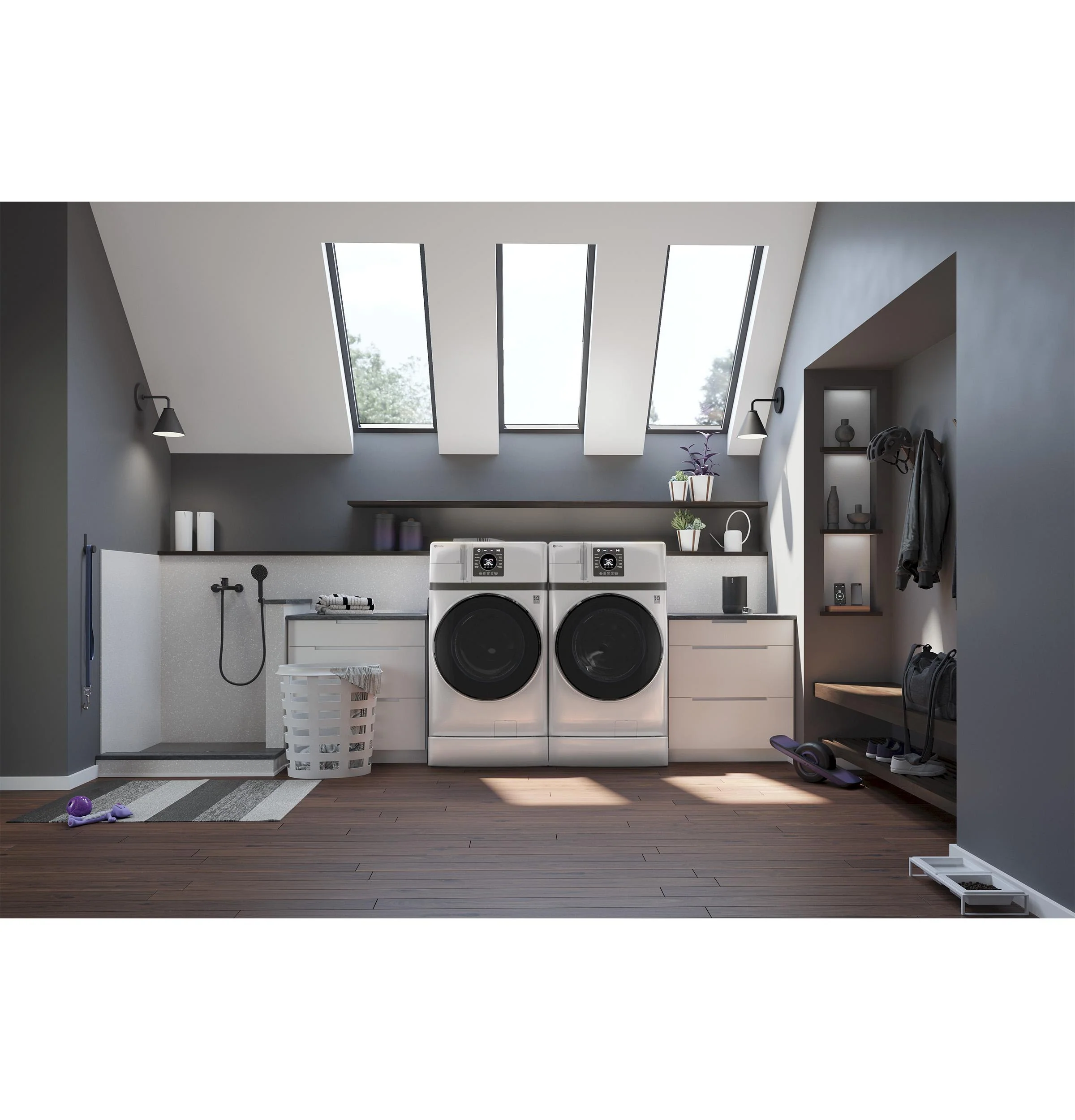 PFQ83HSSWWW GE Profile™ ENERGY STAR® 4.6 cu. ft. Capacity UltraFast Combo with Ventless Inverter Heat Pump Technology Washer/Dryer - Image 7