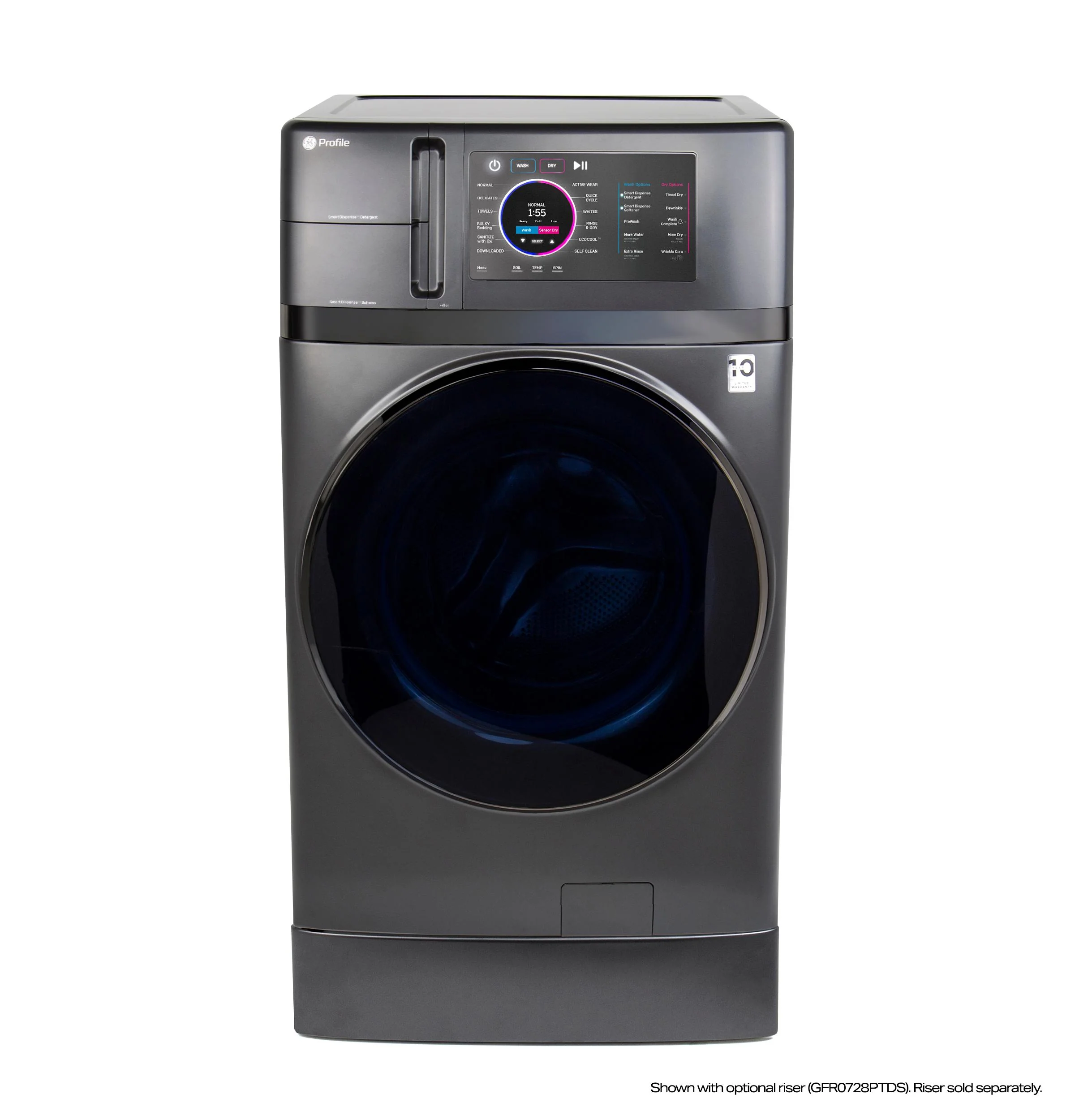 PFQ97HSPVDS GE Profile ENERGY STAR 4.8 cu. ft. Capacity UltraFast Combo with Ventless Inverter Heat Pump Technology Washer/Dryer