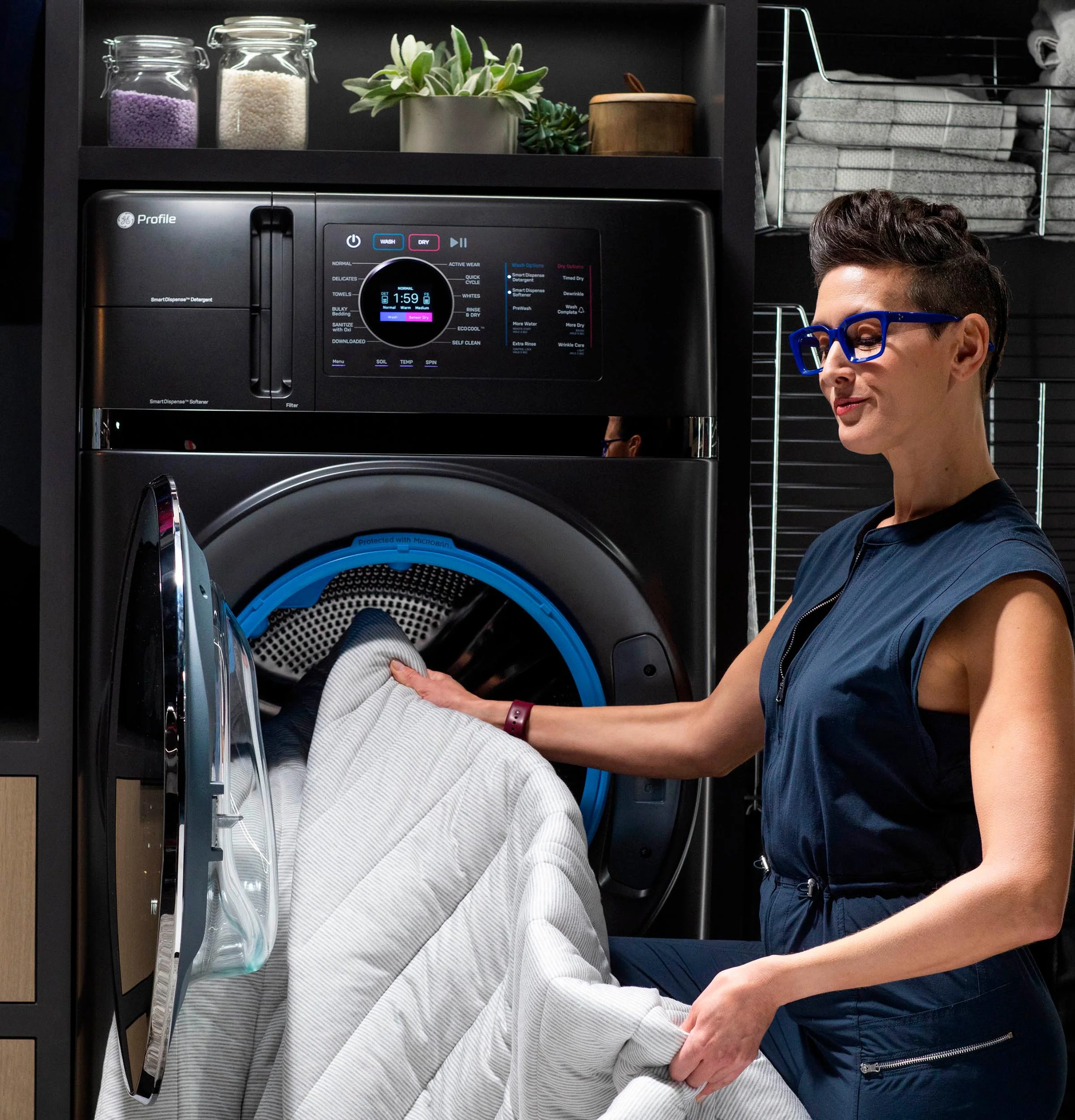 PFQ97HSPVDS GE Profile ENERGY STAR 4.8 cu. ft. Capacity UltraFast Combo with Ventless Inverter Heat Pump Technology Washer/Dryer - Image 13