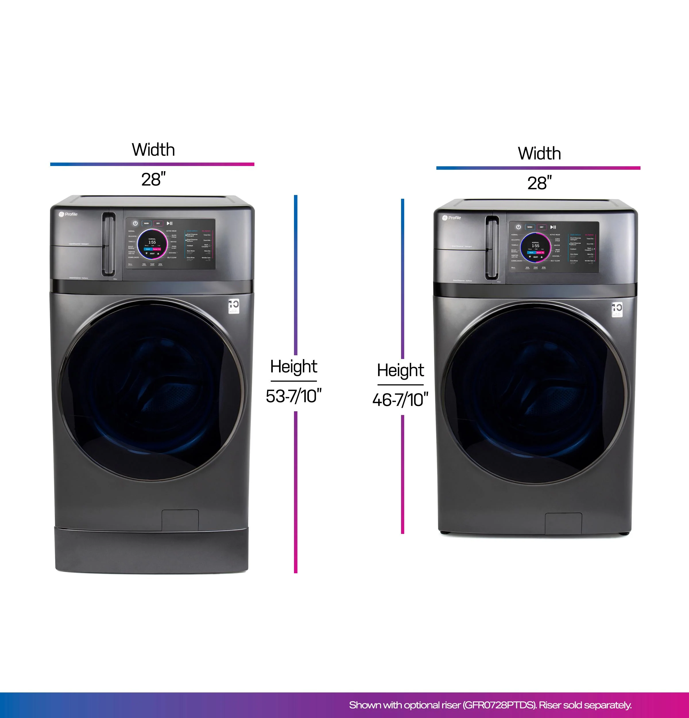 PFQ97HSPVDS GE Profile ENERGY STAR 4.8 cu. ft. Capacity UltraFast Combo with Ventless Inverter Heat Pump Technology Washer/Dryer - Image 2