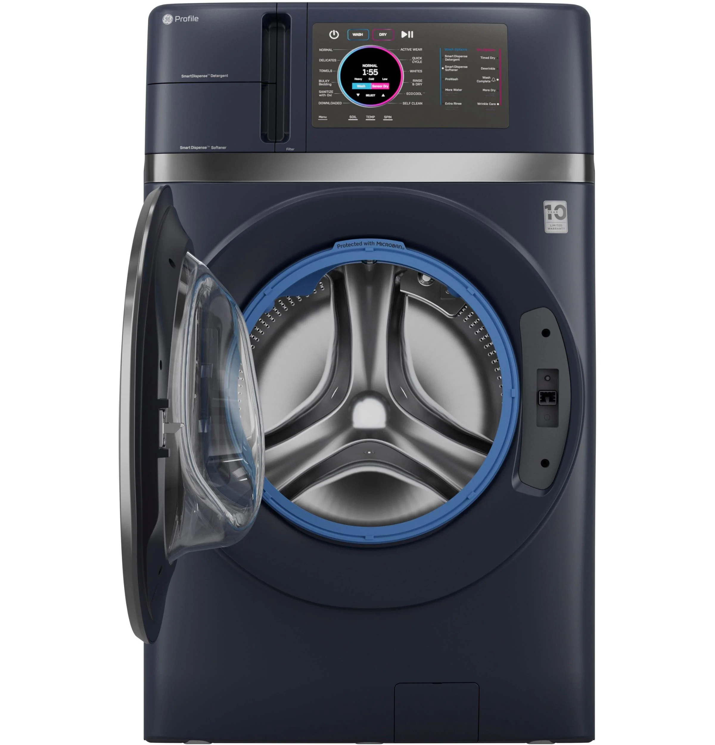 PFQ97HSPVRS GE Profile™ ENERGY STAR® 4.8 cu. ft. Capacity UltraFast Combo with Ventless Inverter Heat Pump Technology Washer/Dryer - Image 4
