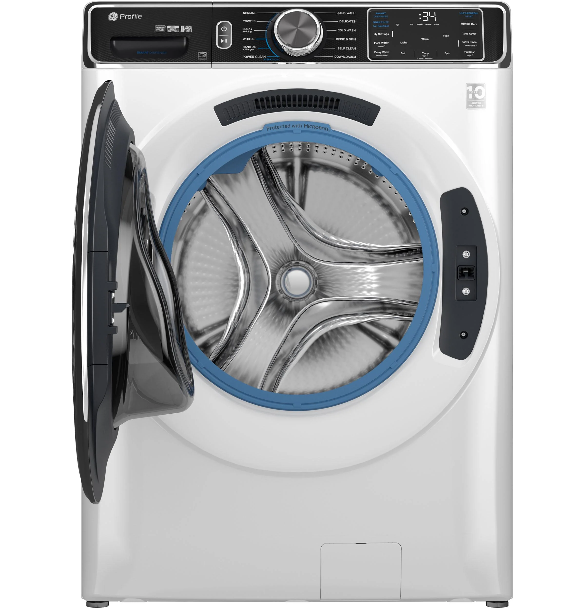 PFW870SSVWW GE Profile™ 5.3 cu. ft. Capacity Smart Front Load ENERGY STAR® Washer with UltraFresh™ Vent System+ with OdorBlock™ - Image 10