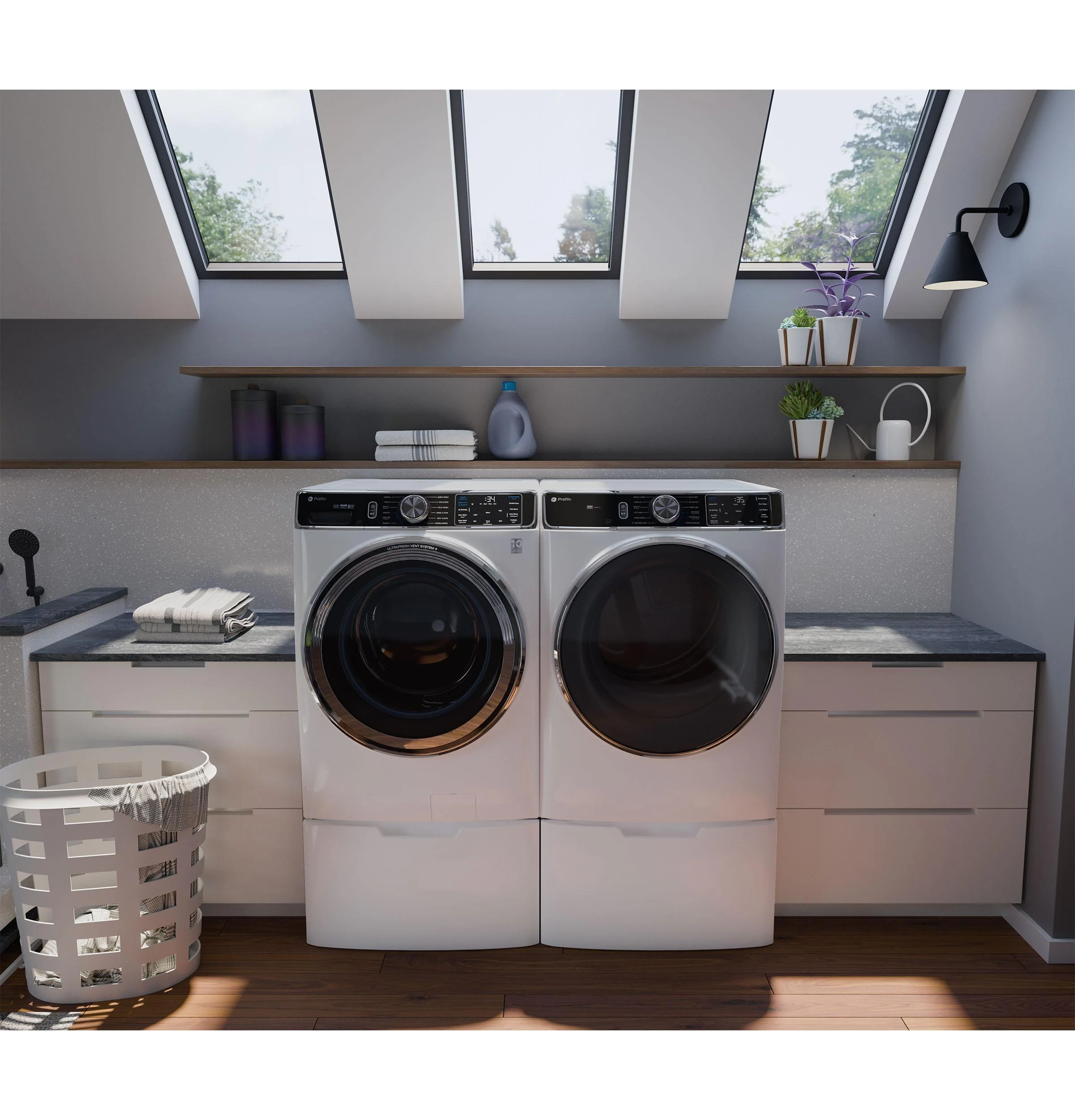 PFW870SSVWW GE Profile™ 5.3 cu. ft. Capacity Smart Front Load ENERGY STAR® Washer with UltraFresh™ Vent System+ with OdorBlock™ - Image 12