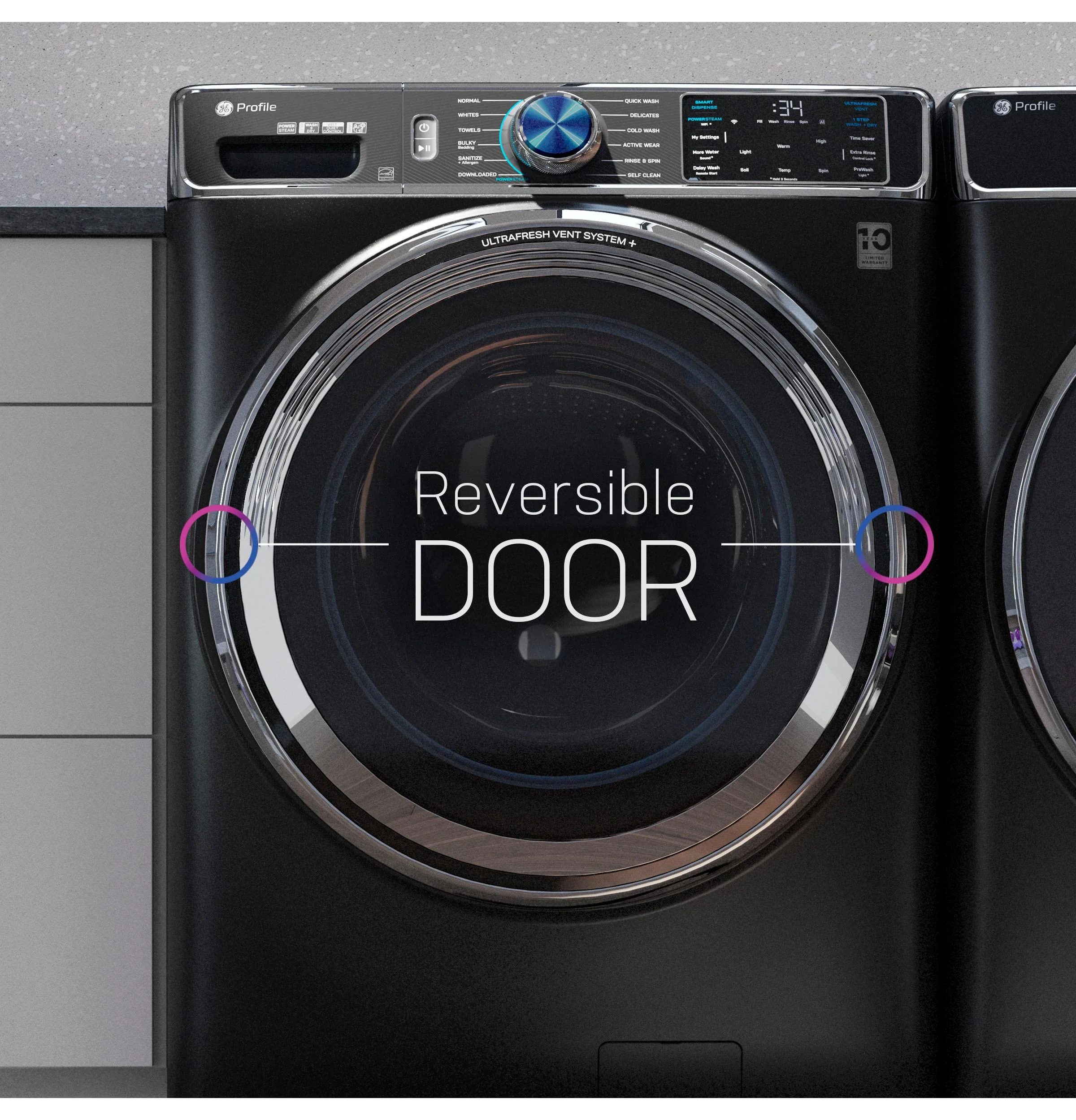 PFW870SSVWW GE Profile™ 5.3 cu. ft. Capacity Smart Front Load ENERGY STAR® Washer with UltraFresh™ Vent System+ with OdorBlock™ - Image 2