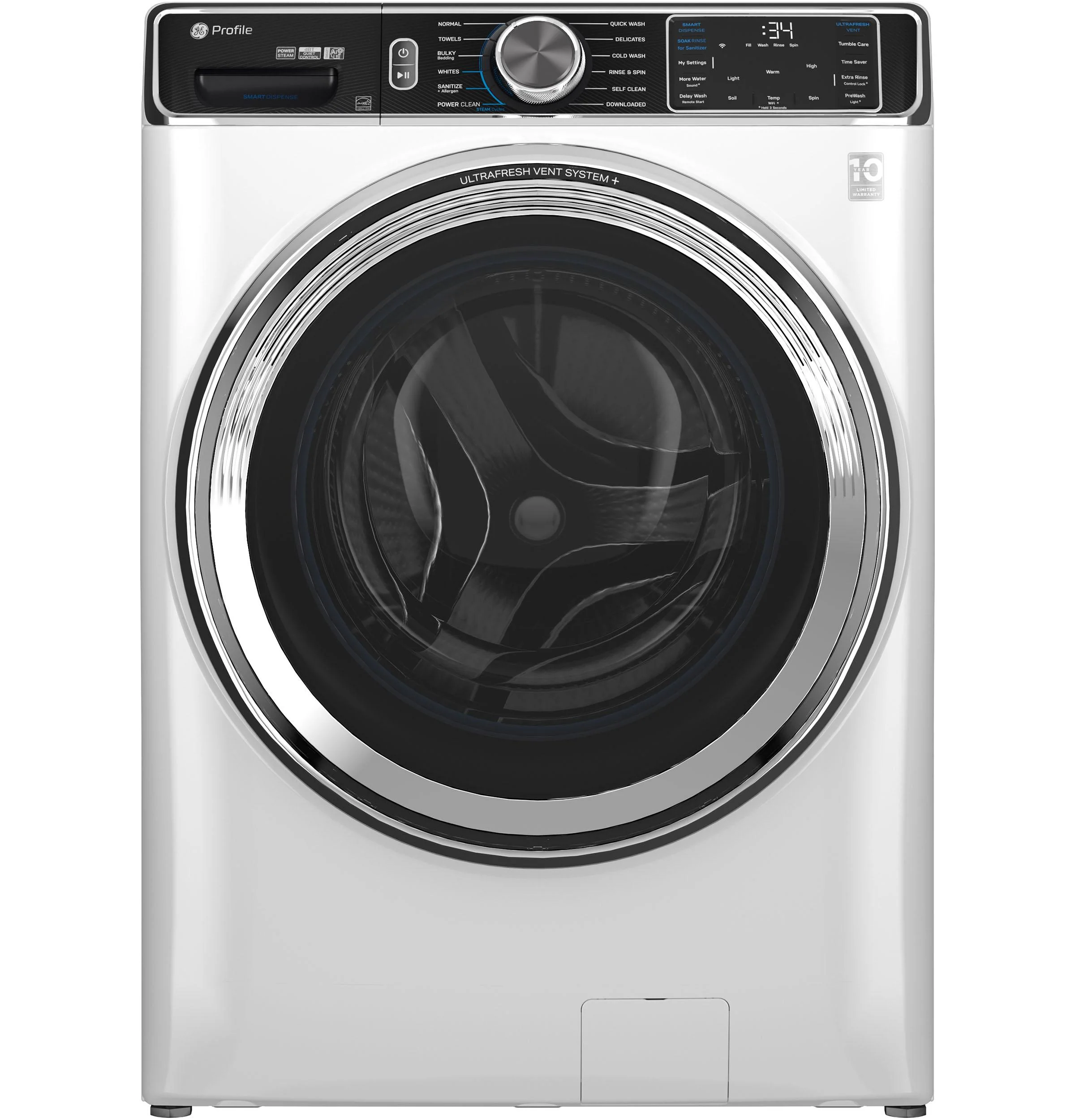 PFW870SSVWW GE Profile™ 5.3 cu. ft. Capacity Smart Front Load ENERGY STAR® Washer with UltraFresh™ Vent System+ with OdorBlock™ - Image 9