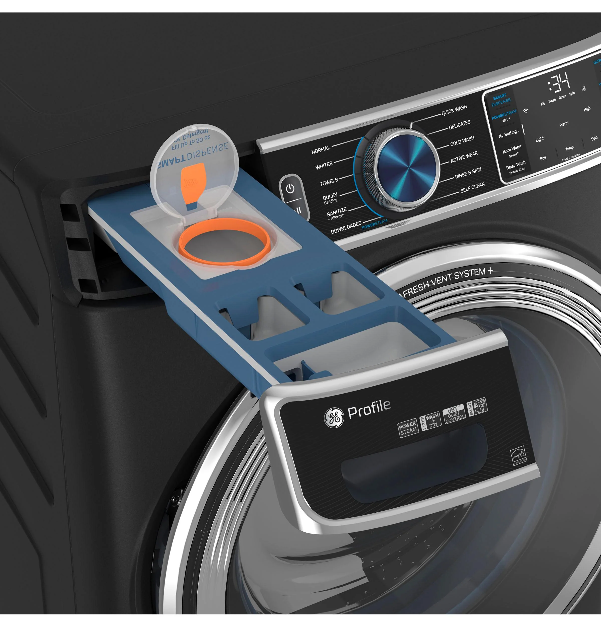 PFW950SPTDS GE Profile™ 5.3 cu. ft. Capacity Smart Front Load ENERGY STAR® Steam Washer with Adaptive SmartDispense™ UltraFresh Vent System Plus™ with OdorBlock™ - Image 9
