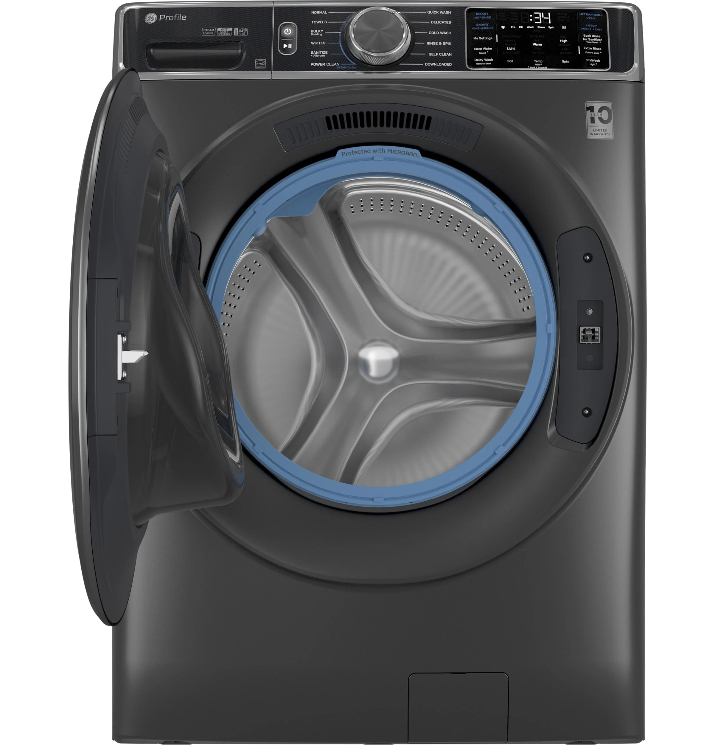 PFW955SPWDS GE Profile™ 5.5 cu. ft. Capacity Smart Front Load ENERGY STAR® Steam Washer with UltraFresh Vent System+ and Smart Wash & Smart Rinse - Image 2
