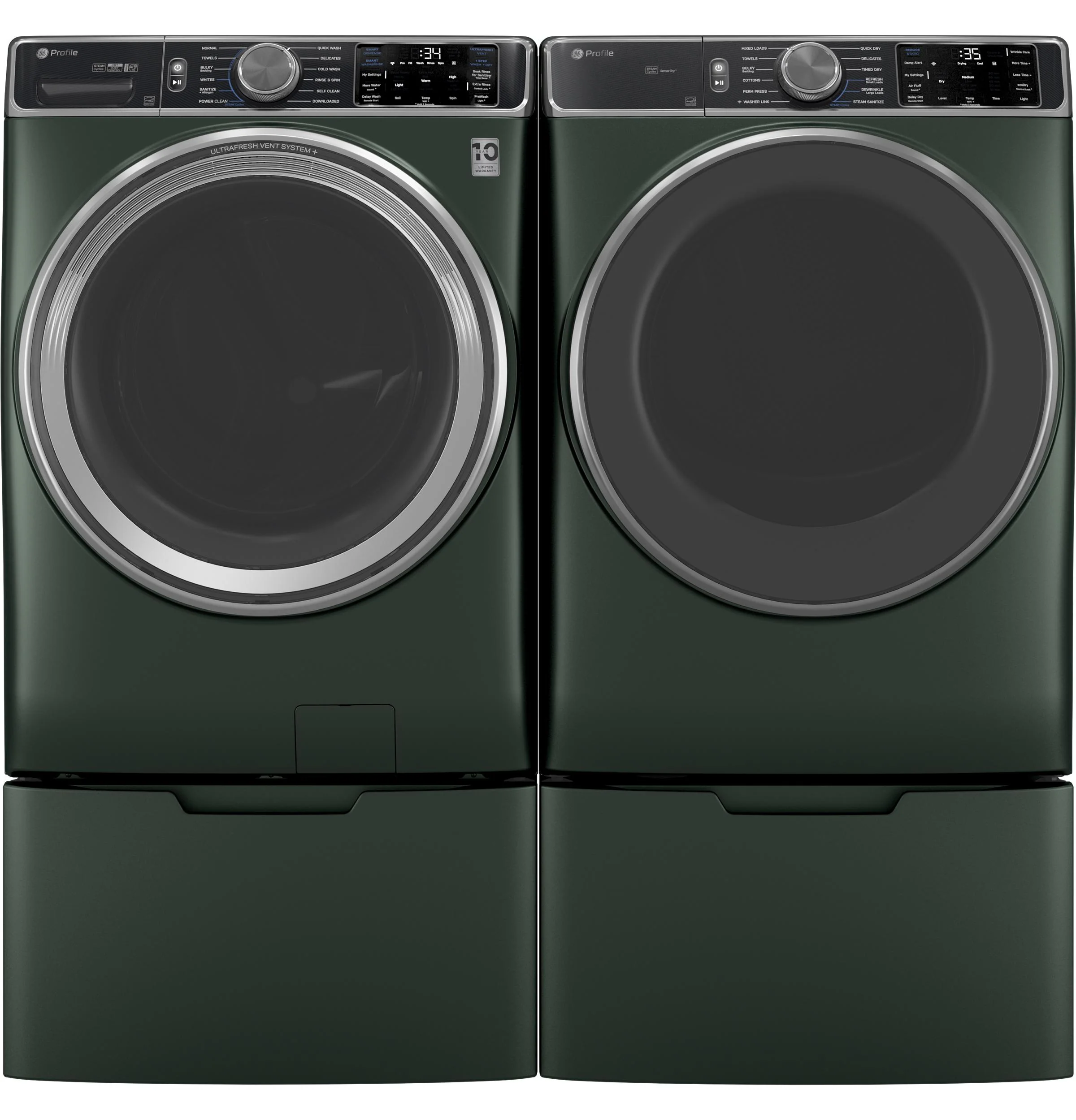 PFW955SPWGN GE Profile™ 5.5 cu. ft. Capacity Smart Front Load ENERGY STAR® Steam Washer with UltraFresh Vent System+ and Smart Wash & Smart Rinse - Image 9