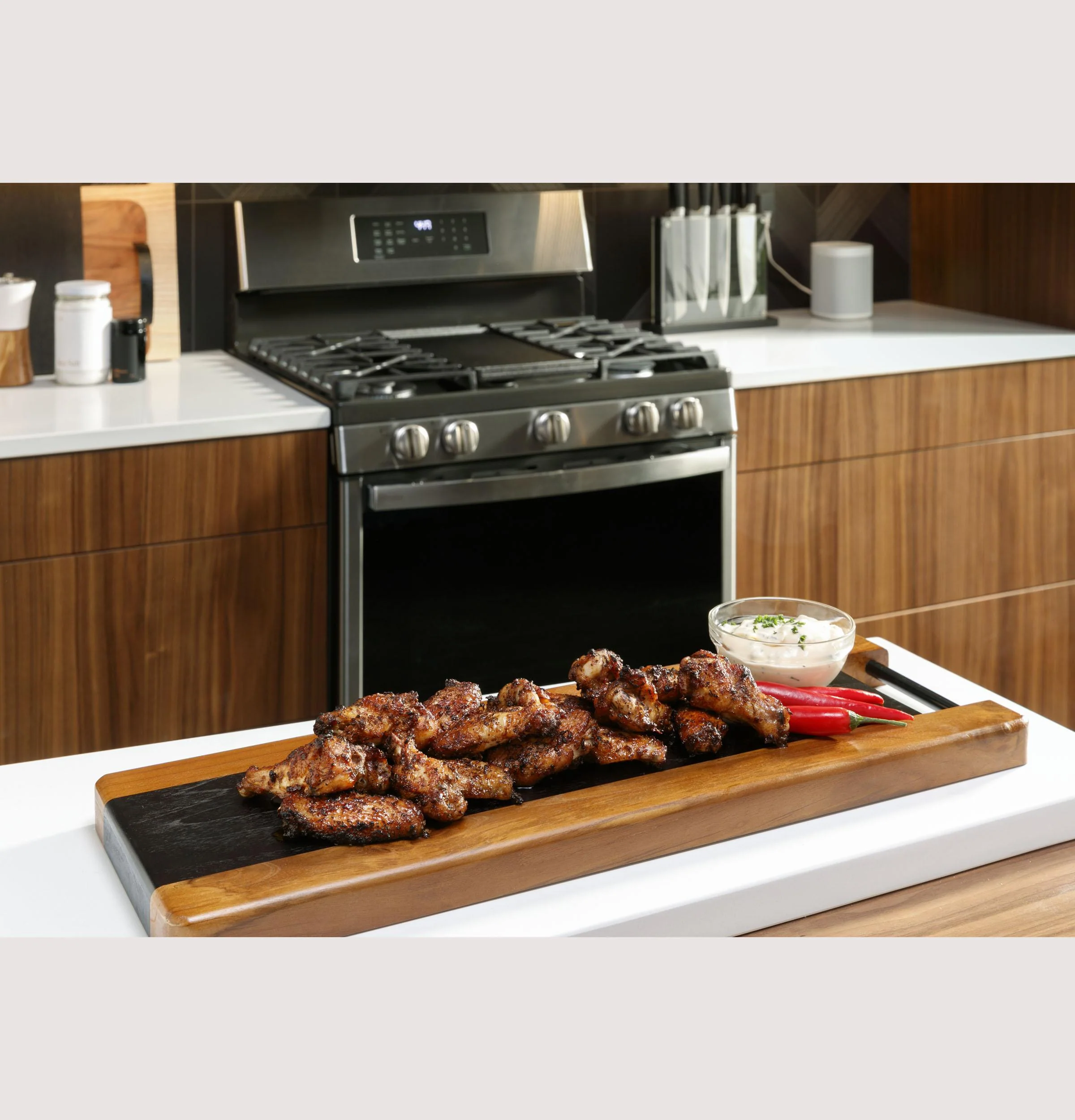 PGB935YPFS GE Profile™ Smart 30" Free-Standing Self Clean Gas Fingerprint Resistant Range with No Preheat Air Fry - Image 28