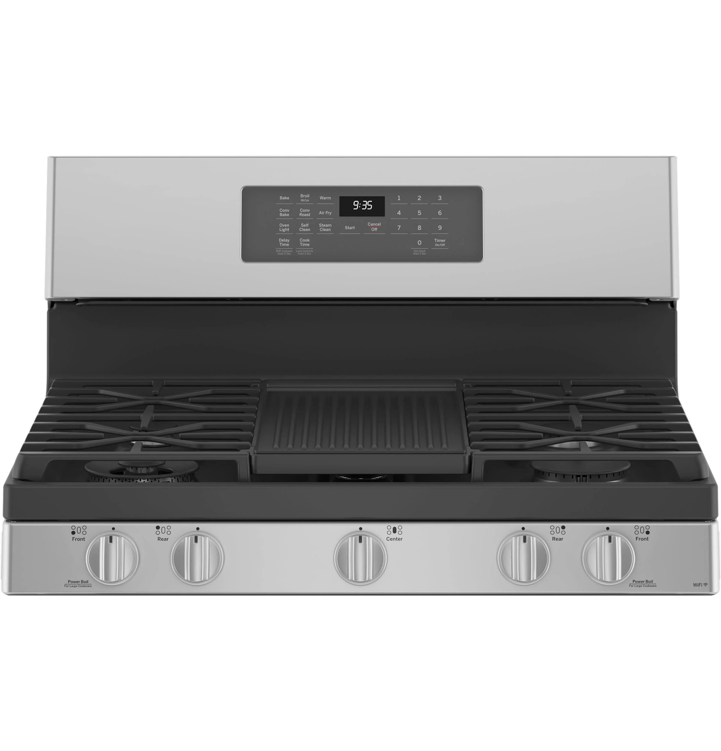 PGB935YPFS GE Profile™ Smart 30" Free-Standing Self Clean Gas Fingerprint Resistant Range with No Preheat Air Fry - Image 4