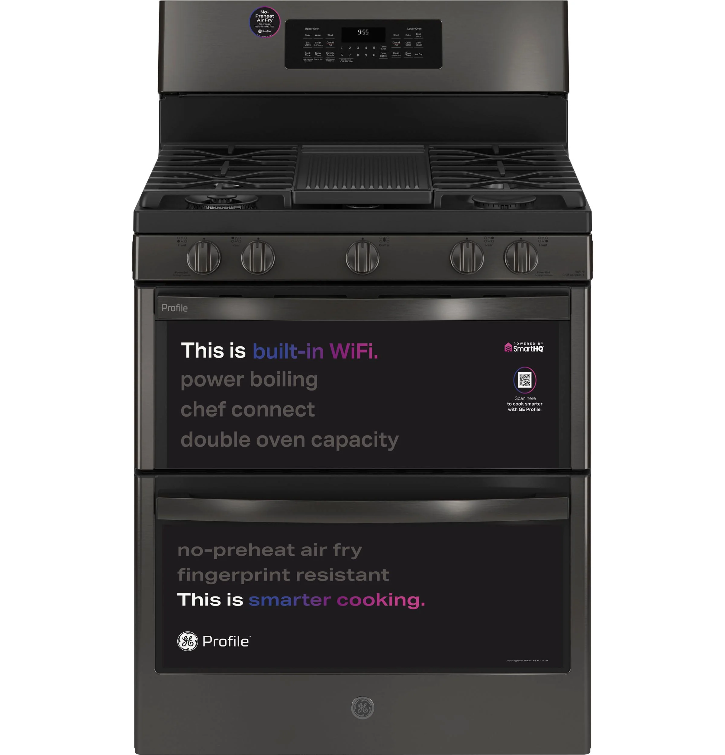 PGB965BPTS GE Profile™ 30" Free-Standing Gas Double Oven Convection Range with No Preheat Air Fry - Image 13