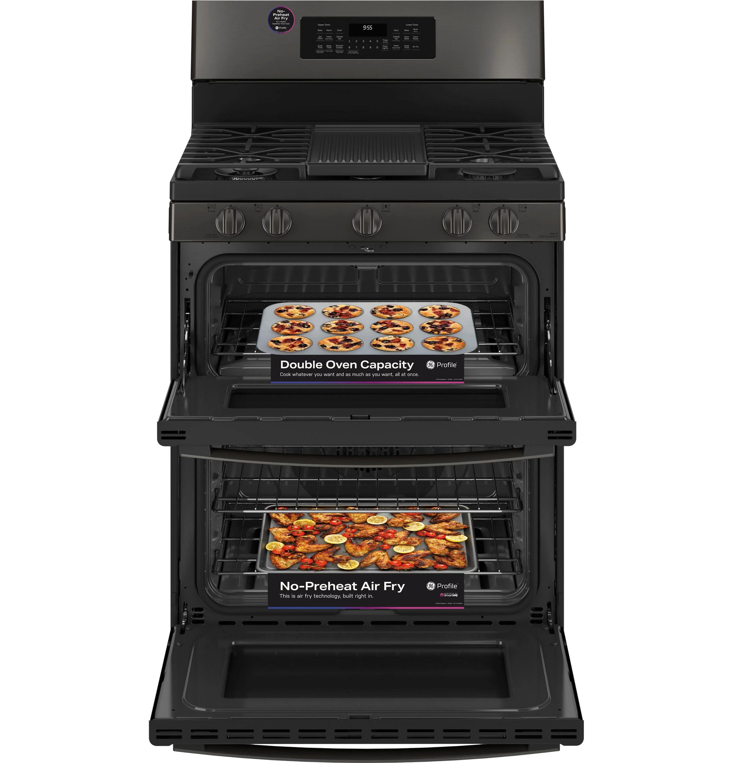 PGB965BPTS GE Profile™ 30" Free-Standing Gas Double Oven Convection Range with No Preheat Air Fry - Image 14