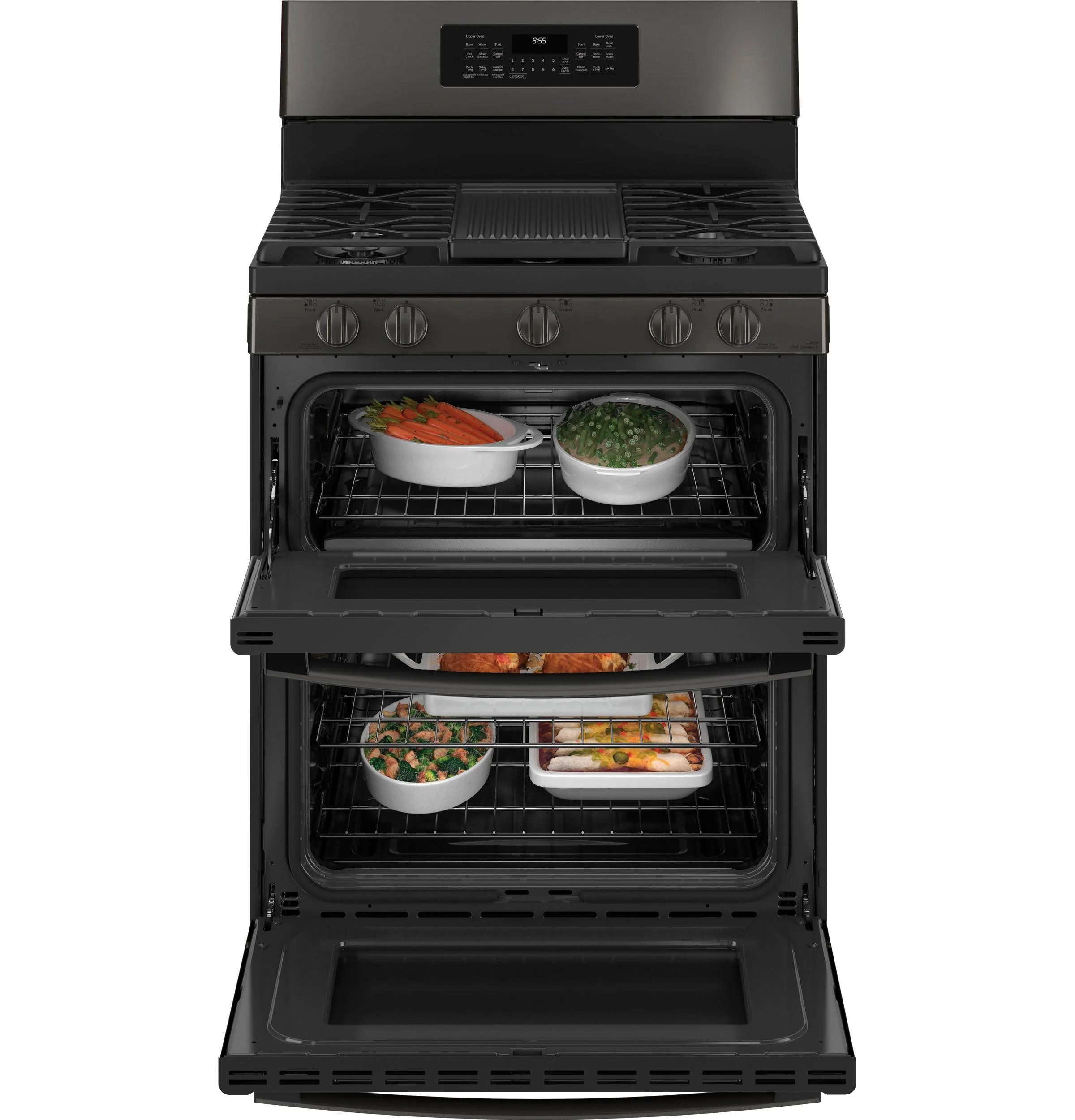 PGB965BPTS GE Profile™ 30" Free-Standing Gas Double Oven Convection Range with No Preheat Air Fry - Image 3