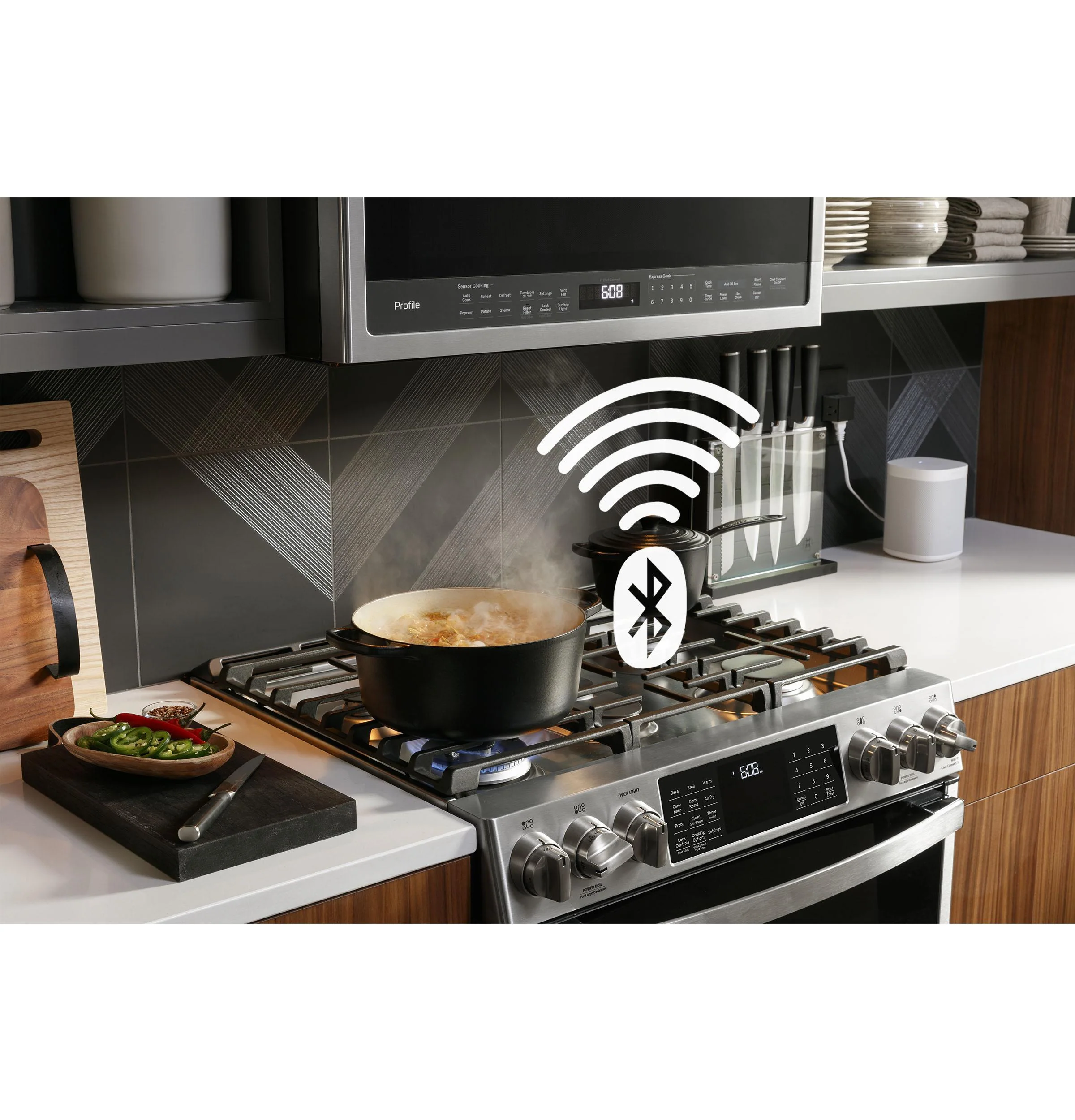 PGB965BPTS GE Profile™ 30" Free-Standing Gas Double Oven Convection Range with No Preheat Air Fry - Image 7