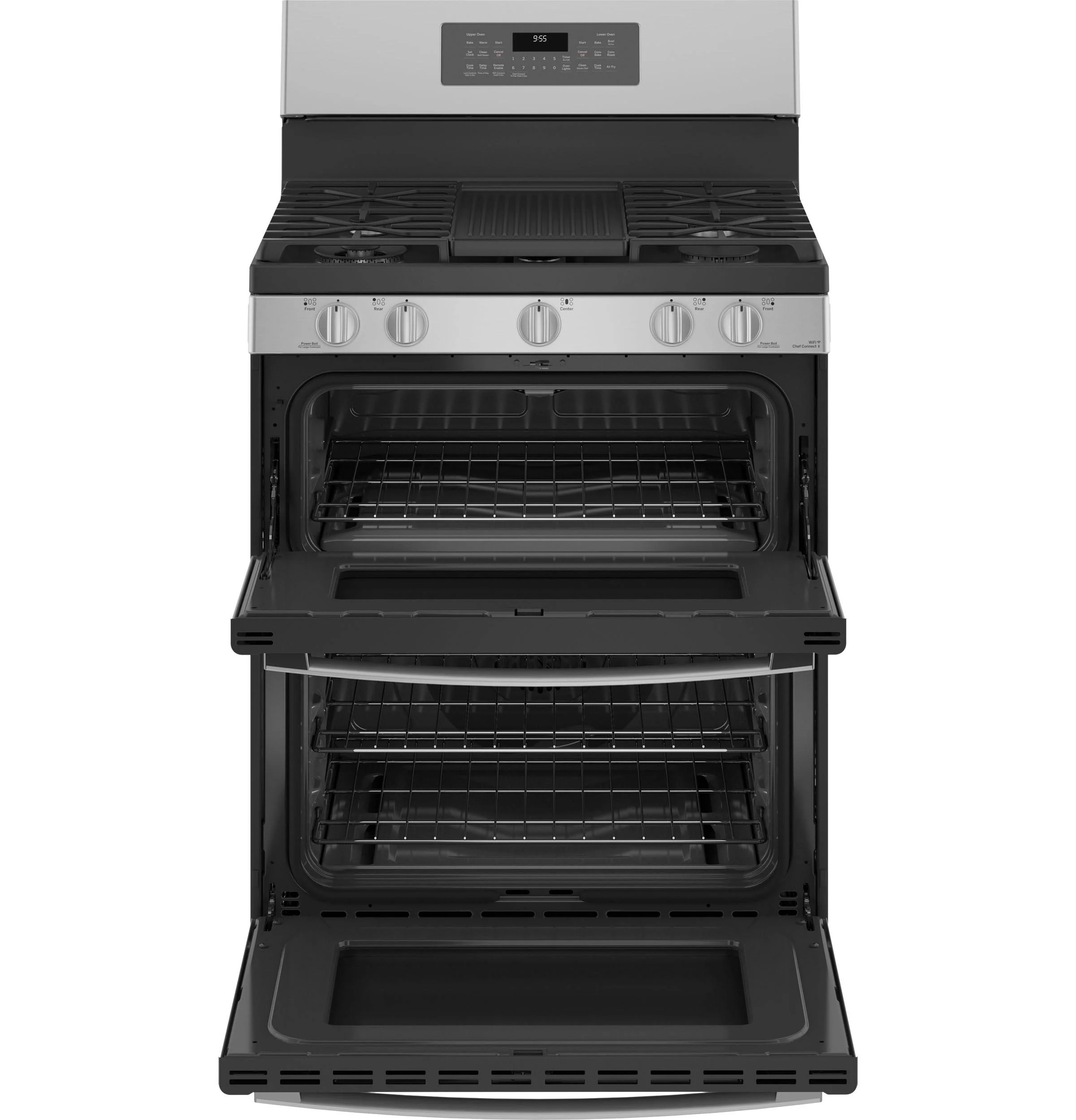 PGB965YPFS GE Profile™ 30" Free-Standing Gas Double Oven Convection Fingerprint Resistant Range with No Preheat Air Fry - Image 2