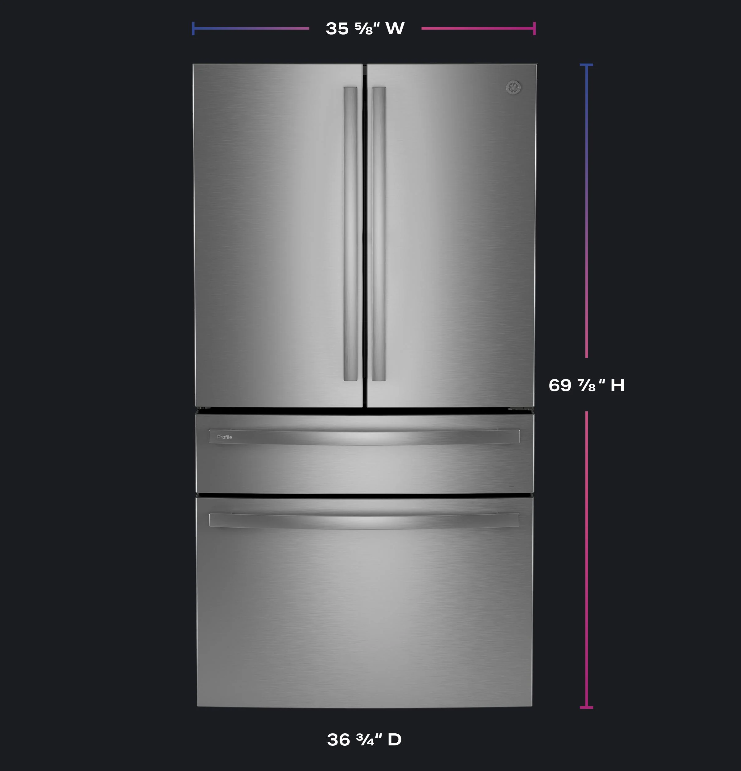 PGE29BYTFS GE Profile™ ENERGY STAR® 28.7 Cu. Ft. Smart Fingerprint Resistant 4-Door French-Door Refrigerator With Dual-Dispense AutoFill Pitcher - Image 8