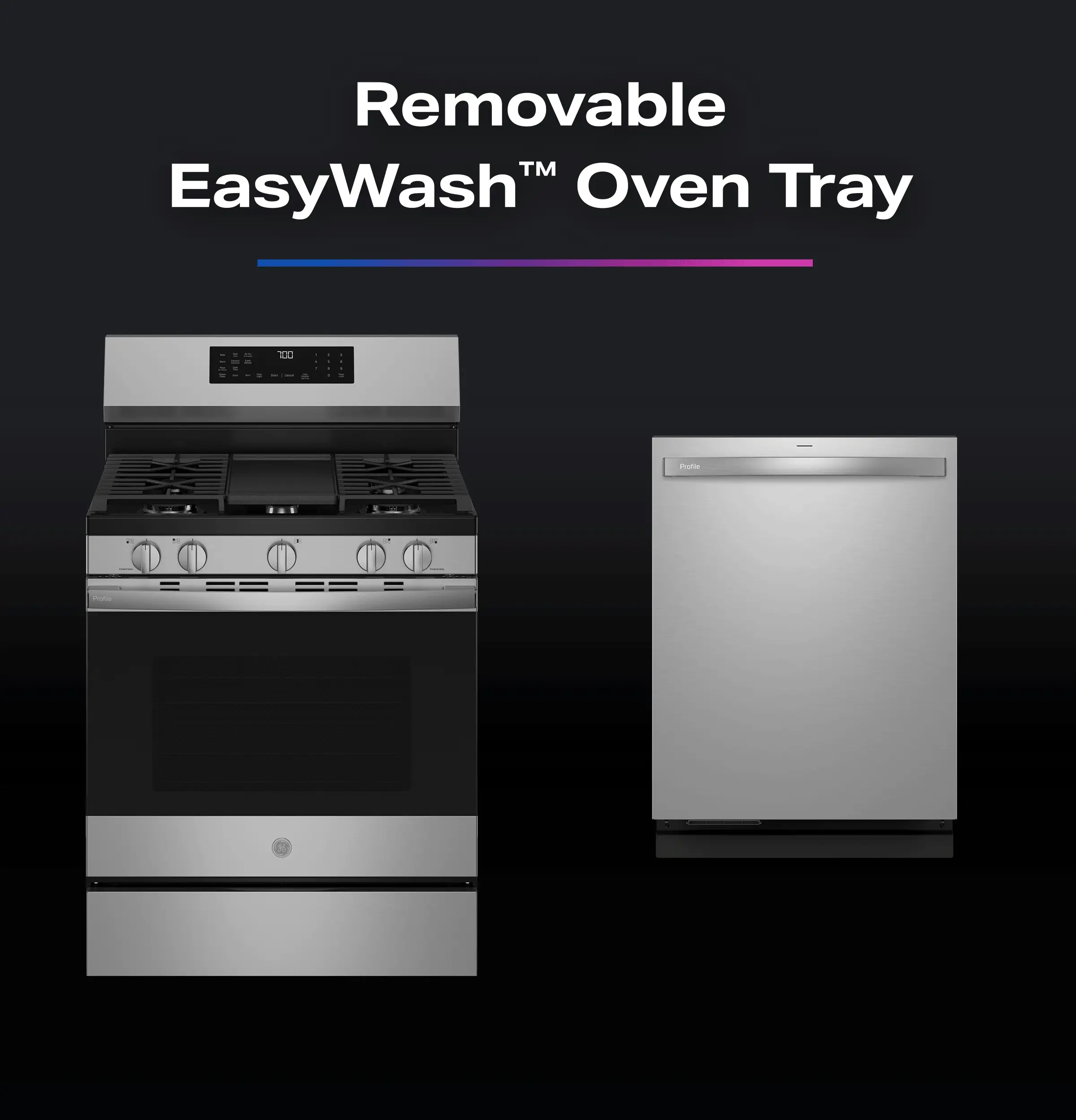 PGF700AYFS GE Profile™ 30" Smart Free-Standing Gas Convection Range with No Preheat Air Fry and EasyWash™ Oven Tray - Image 23