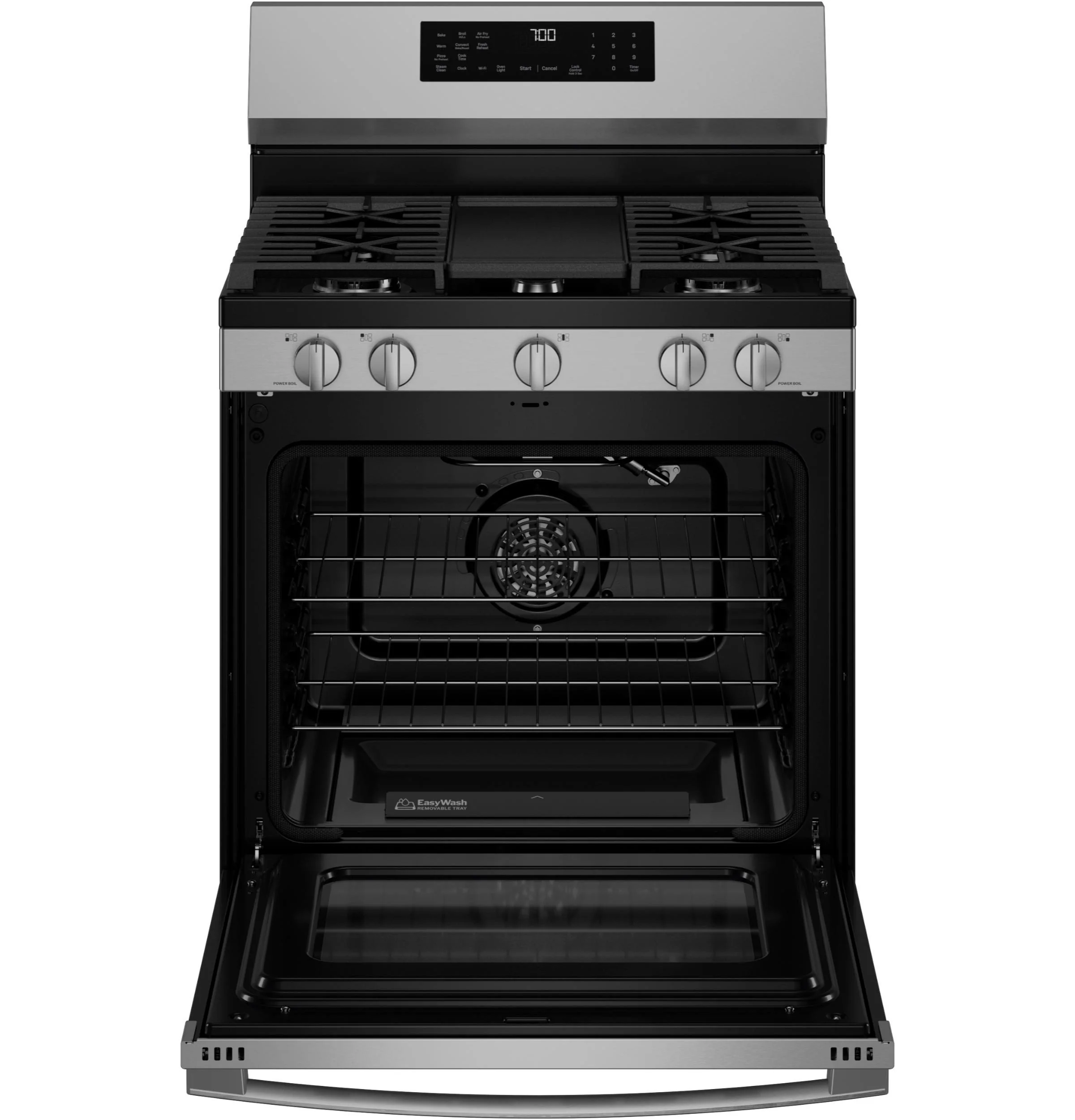 PGF700AYFS GE Profile™ 30" Smart Free-Standing Gas Convection Range with No Preheat Air Fry and EasyWash™ Oven Tray - Image 3