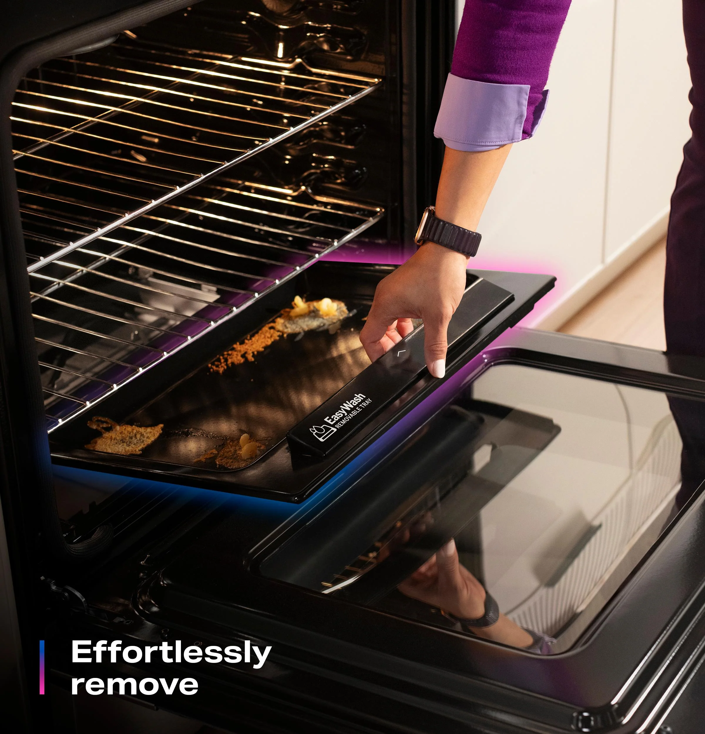 PGF700AYFS GE Profile™ 30" Smart Free-Standing Gas Convection Range with No Preheat Air Fry and EasyWash™ Oven Tray - Image 8