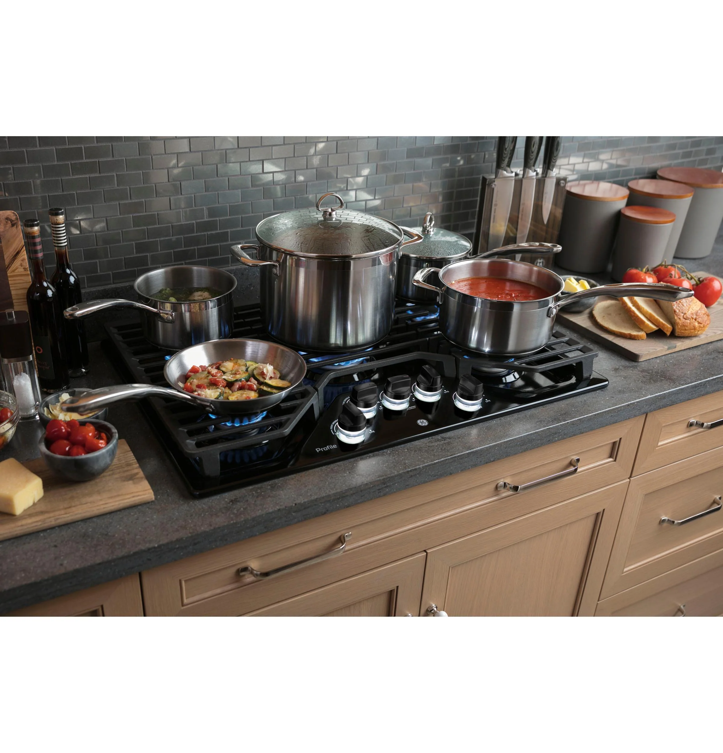PGP7030DLBB GE Profile™ 30" Built-In Gas Cooktop with 5 Burners - Image 7